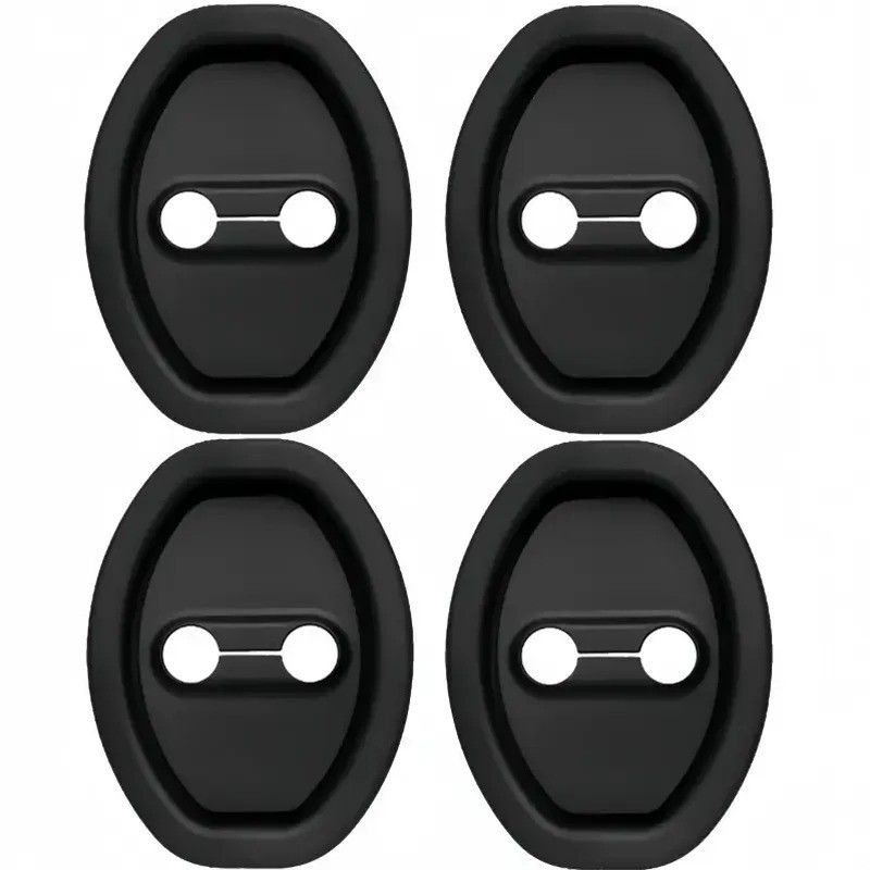 4PCS Car Door Strike Protector – Silicone Silent Latch Guard & Rust Stopper