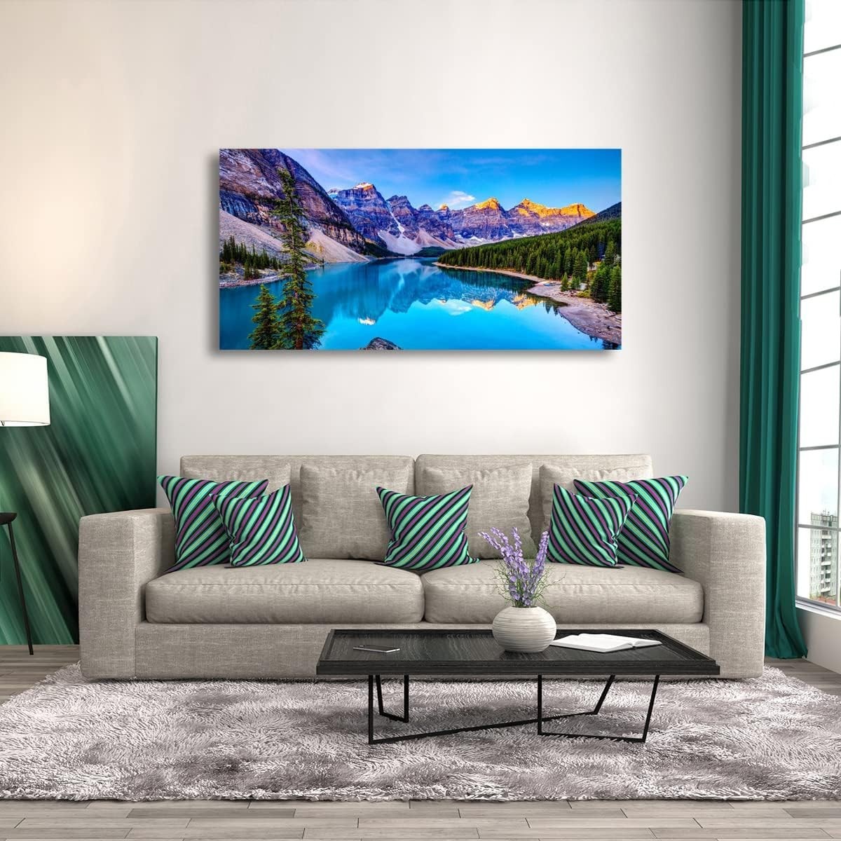 Wall Art Lake Mountain Landscape Picture Print Canvas Wall Art Modern Giclee …
