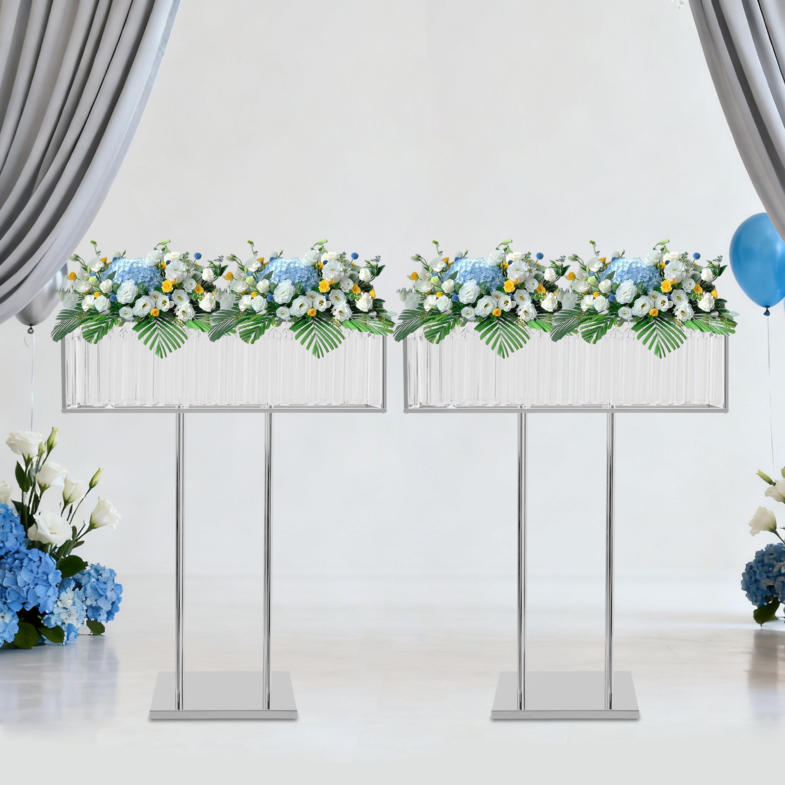 2pcs Flower Stand for Wedding Birthday Party Events 70*90cm Wedding Flower Stand