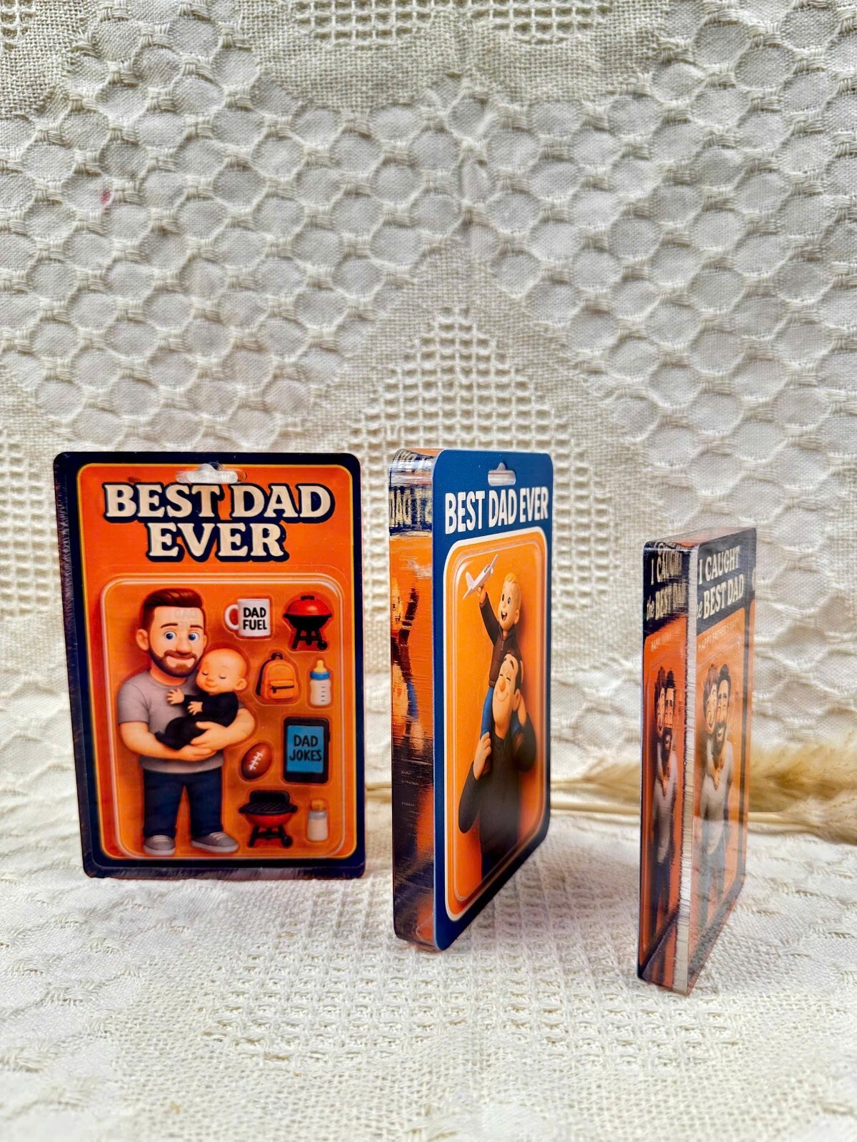 Personalized Father&rsquo;s Day Gift For Dad, Custom Photo Action Figure Acrylic Block