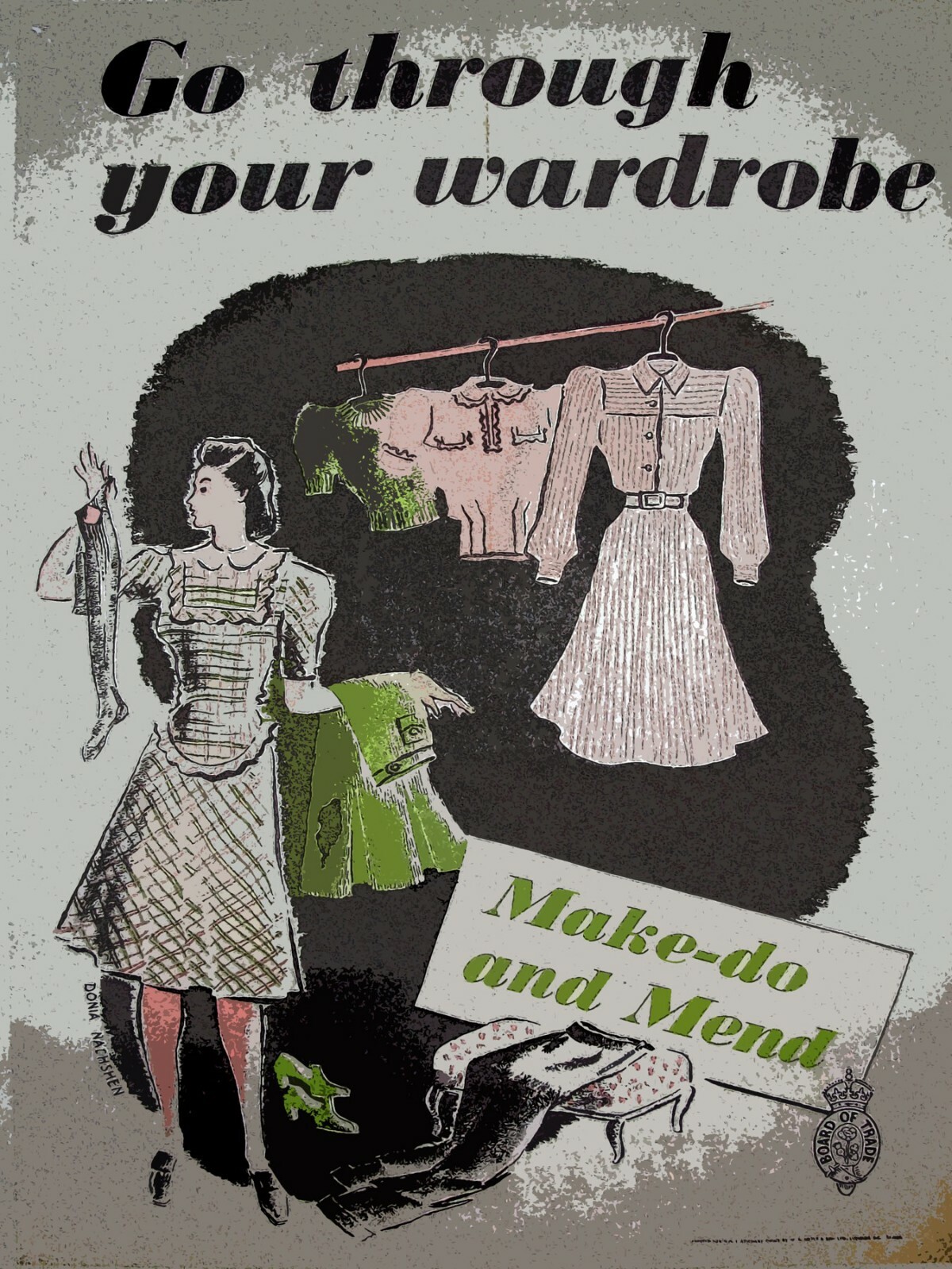 Decoration Poster.Home interior design.Room Wall art.Wardrobe mend sewing.7003