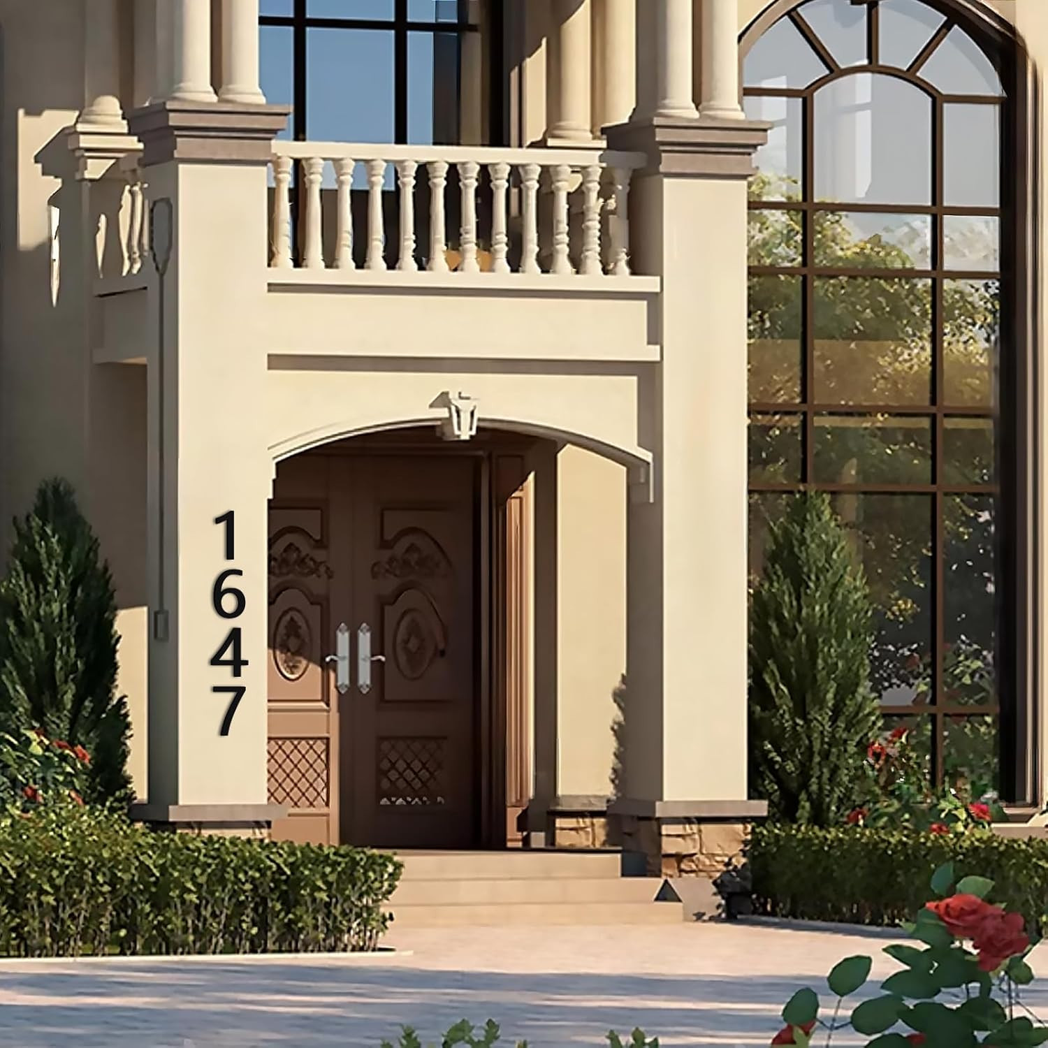 5 Inch Floating House Numbers and Metal Letters for Outdoor Signs, House Numb…