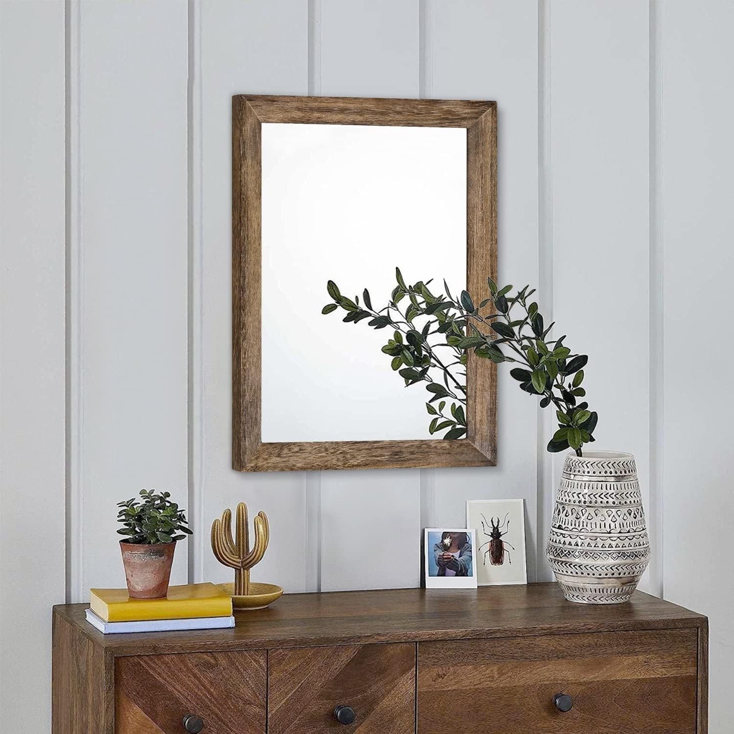 Lightweight Rustic Decorative Wall Mirror – 16&Prime;L x 12&Prime;W for Any Room