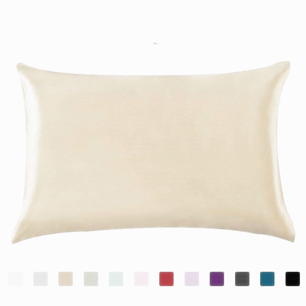 Pillowcase Satin Solid Color Simulation Silk Single Pillowcase Ice Silk Pillowca