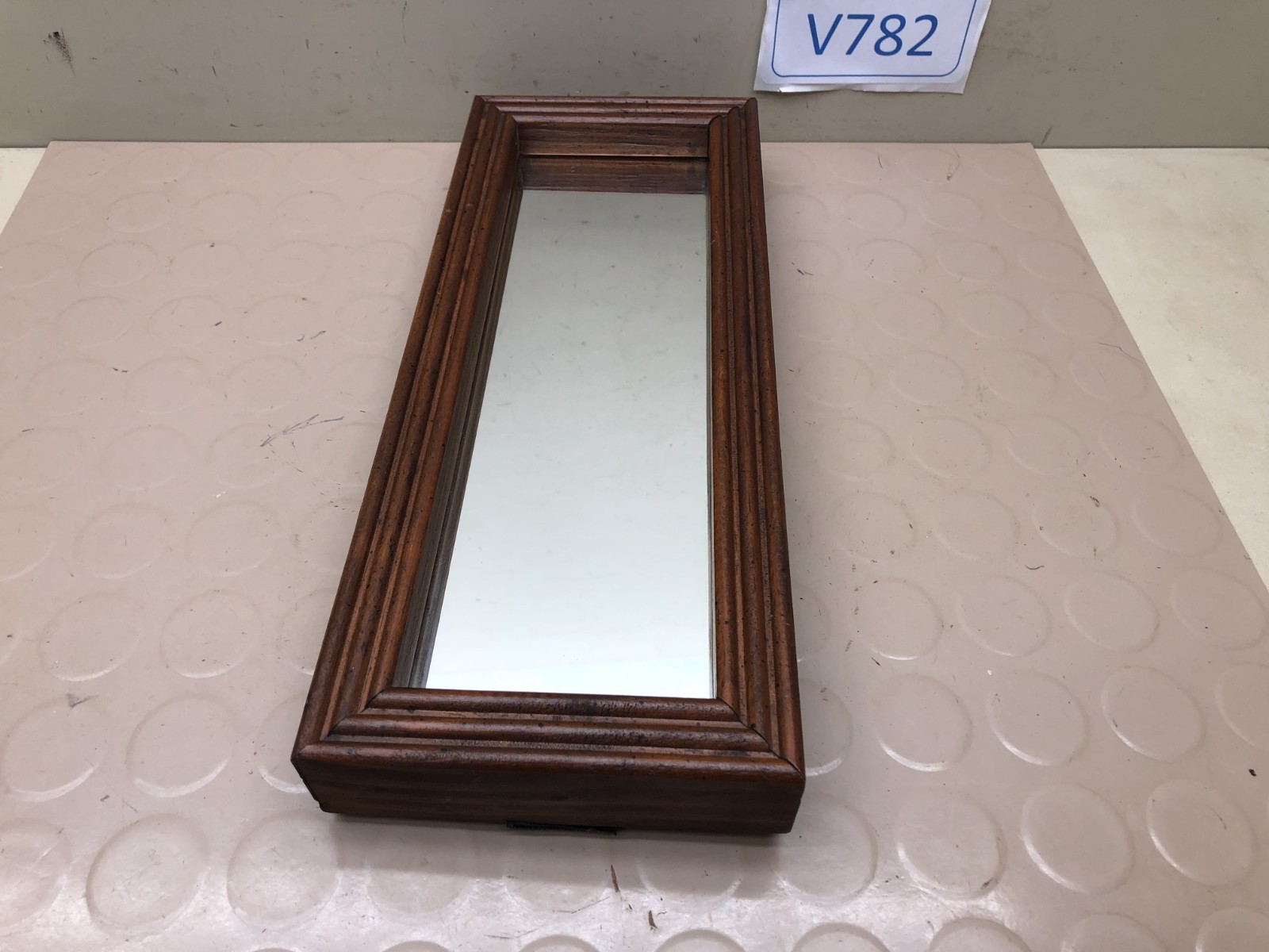 Vintage Narrow Wood Framed Rectangle Wall Mirrors Vertical or Horizontal