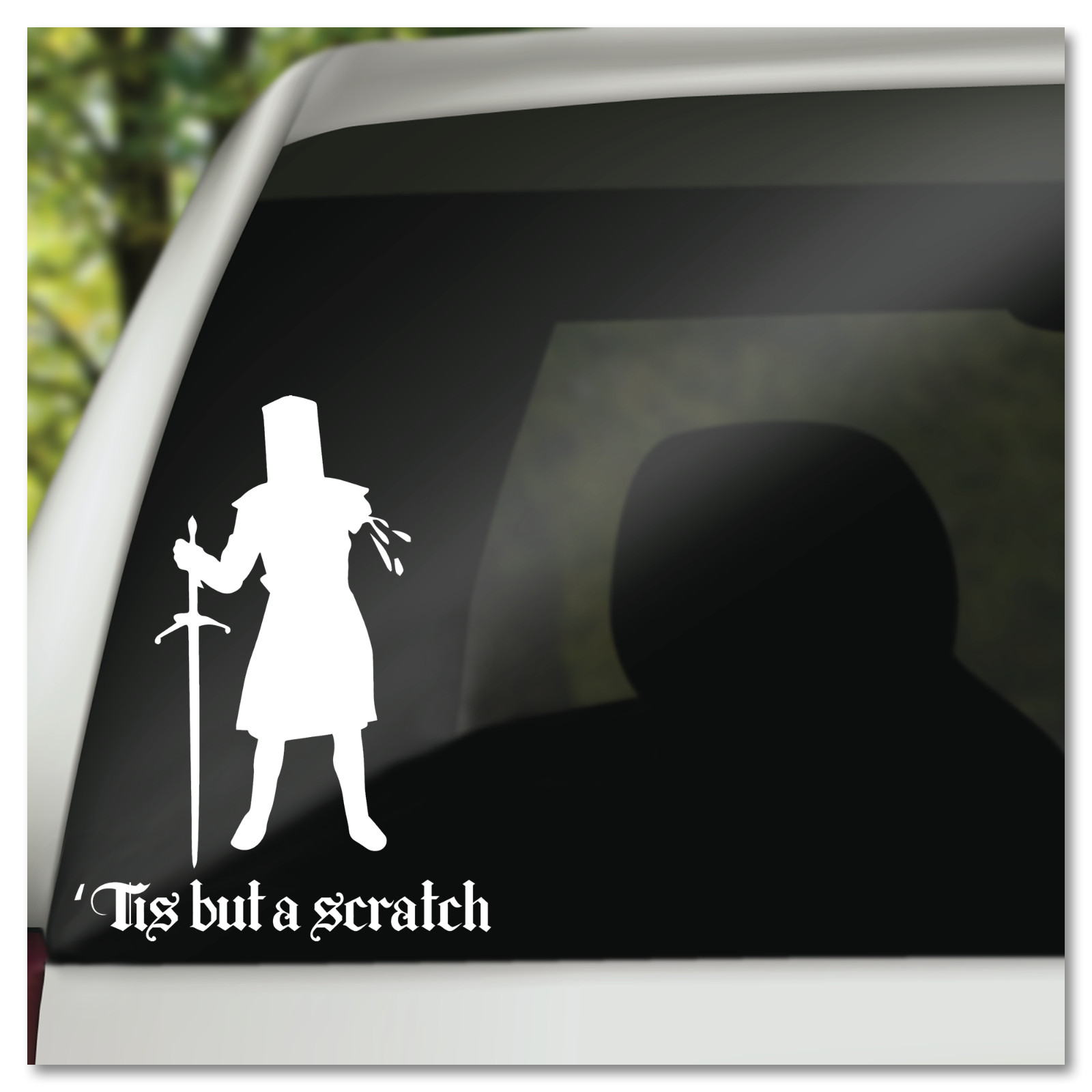 6&Prime; Monty Python Black Knight Tiz But A Scratch Vinyl Decal Sticker