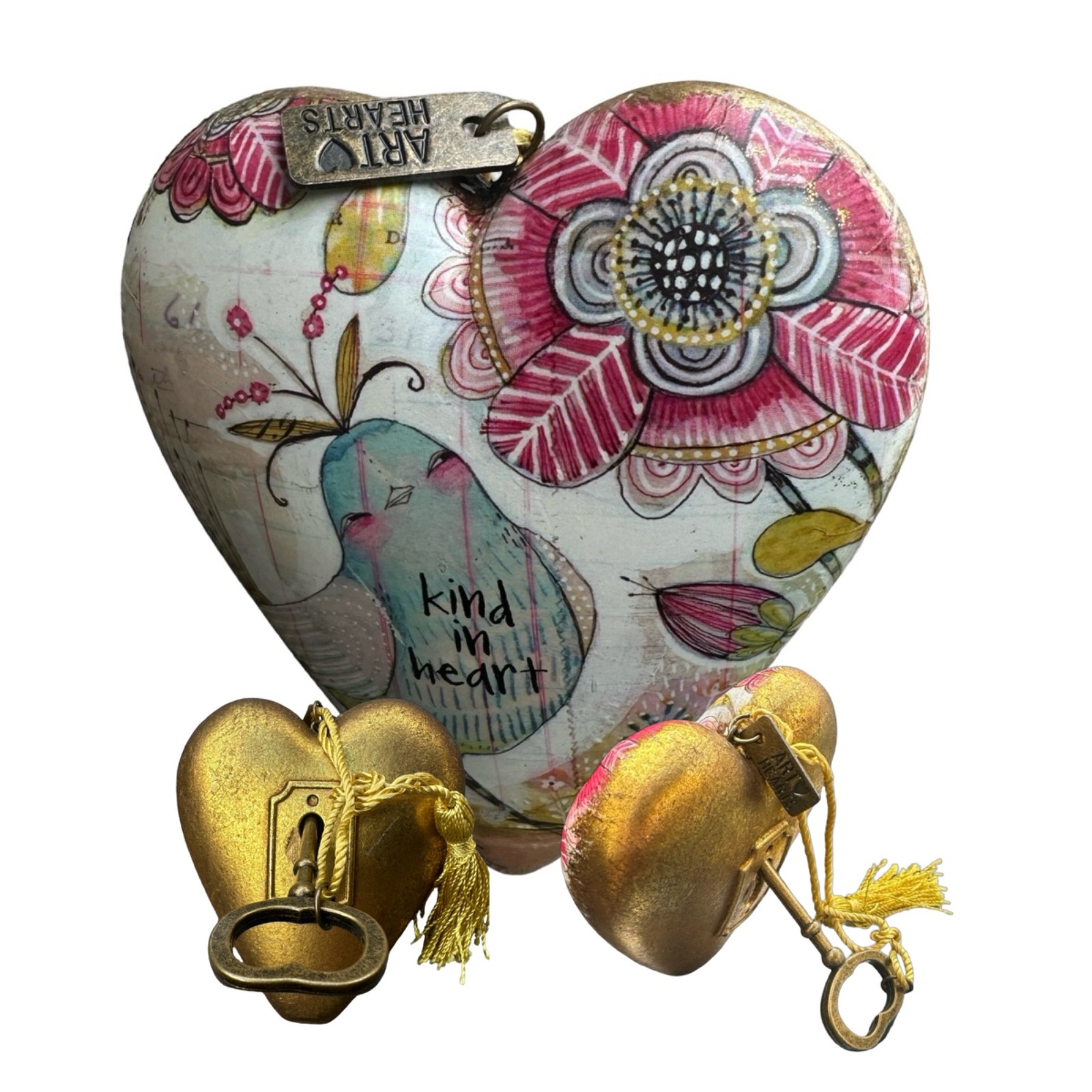 DAMDACO Art Hearts “Kind in Heart” Keepsake with Key Cori Dantini