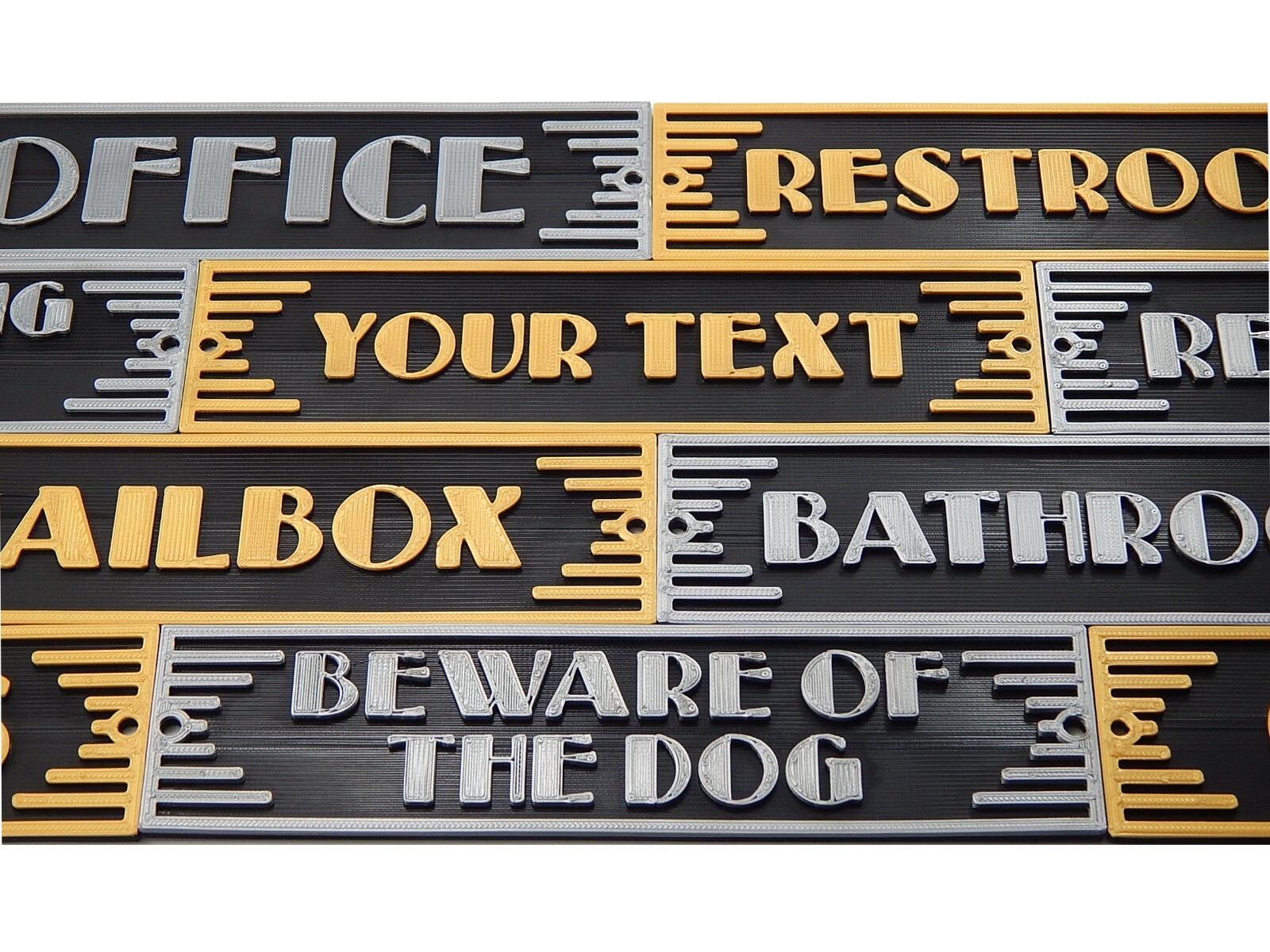 Plastic Please Ring The Bell Art Deco Style Sign Office Home Décor Wall Plaque