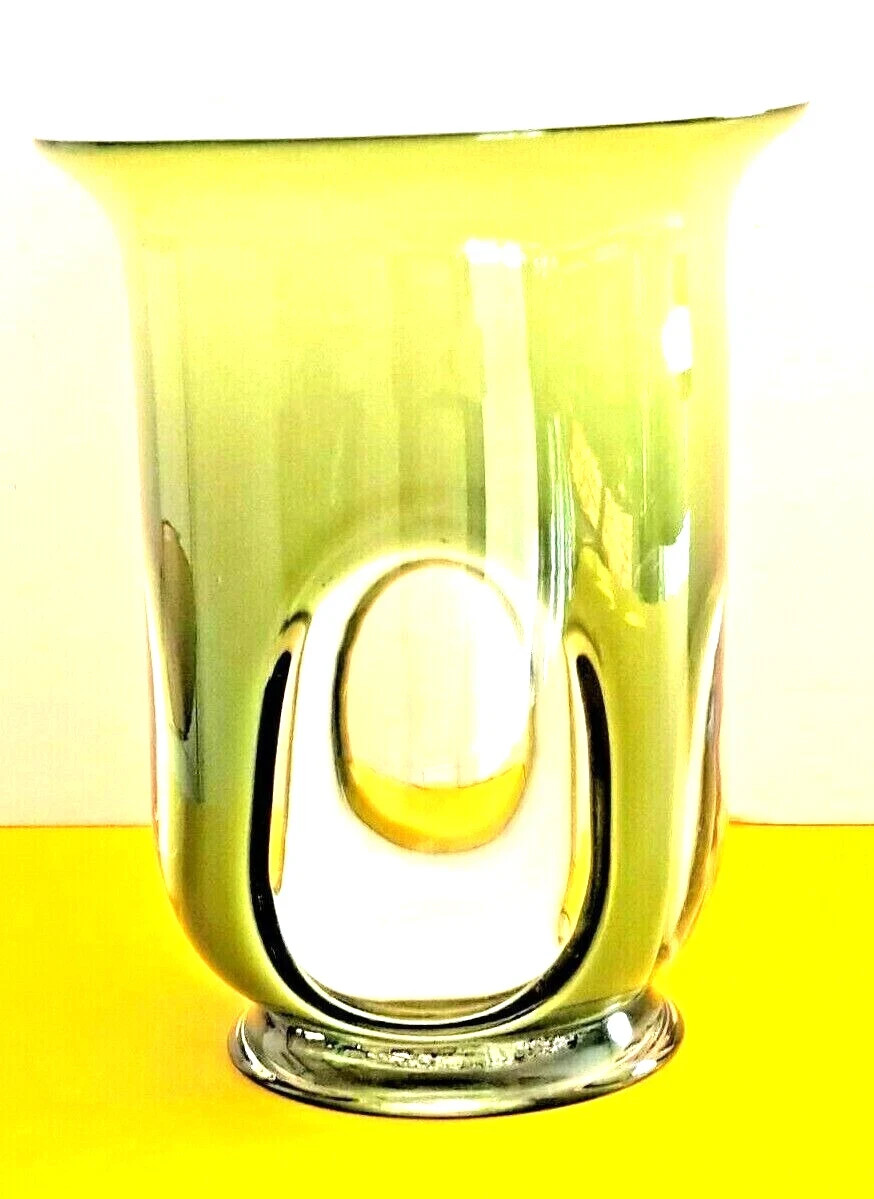 Aurum Crystal 8 » Height Green Crystal Vase, Decorative Handcrafted Flower Jar