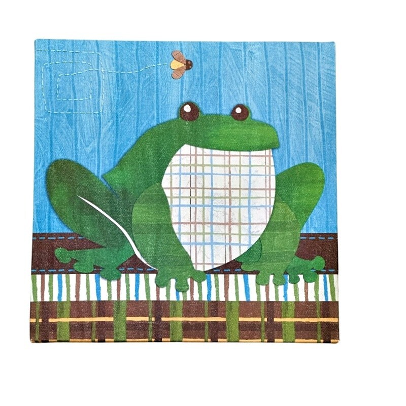 Oopsy Daisy Too Canvas Wall Art Set of 2 Frog Turtle Backyard Friends 10 x 10 In