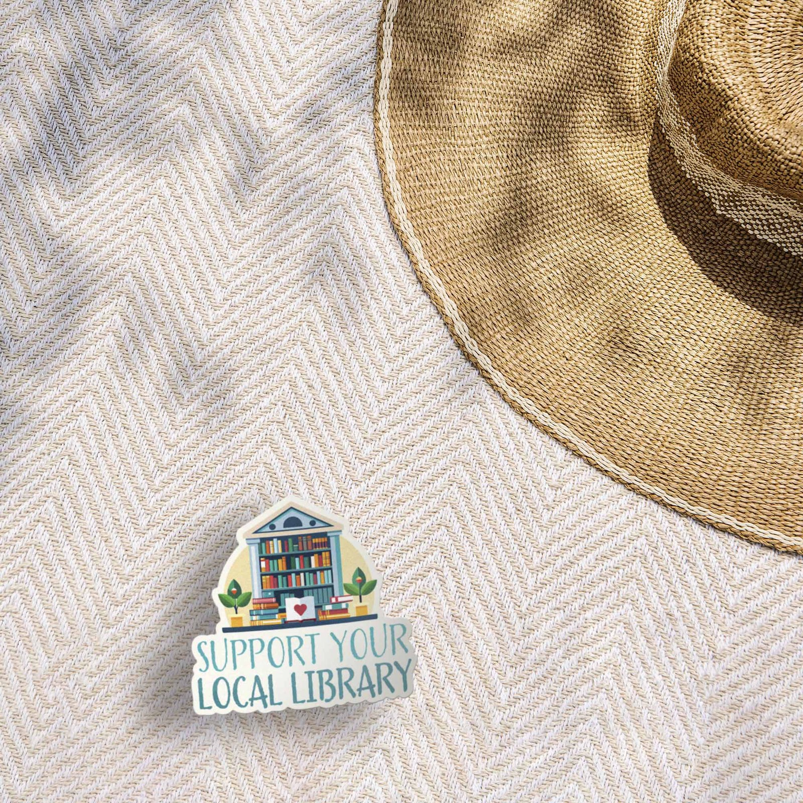 Support Your Local Library Sticker – Cute Book Decal