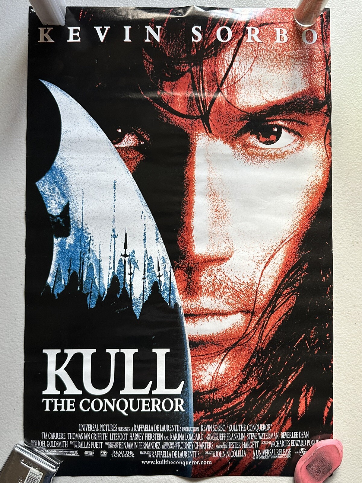 ORIGINAL KULL THE CONQUEROR 11×17 INCH MEDIUM MOVIE POSTER RARE KEVIN SORBO 1997