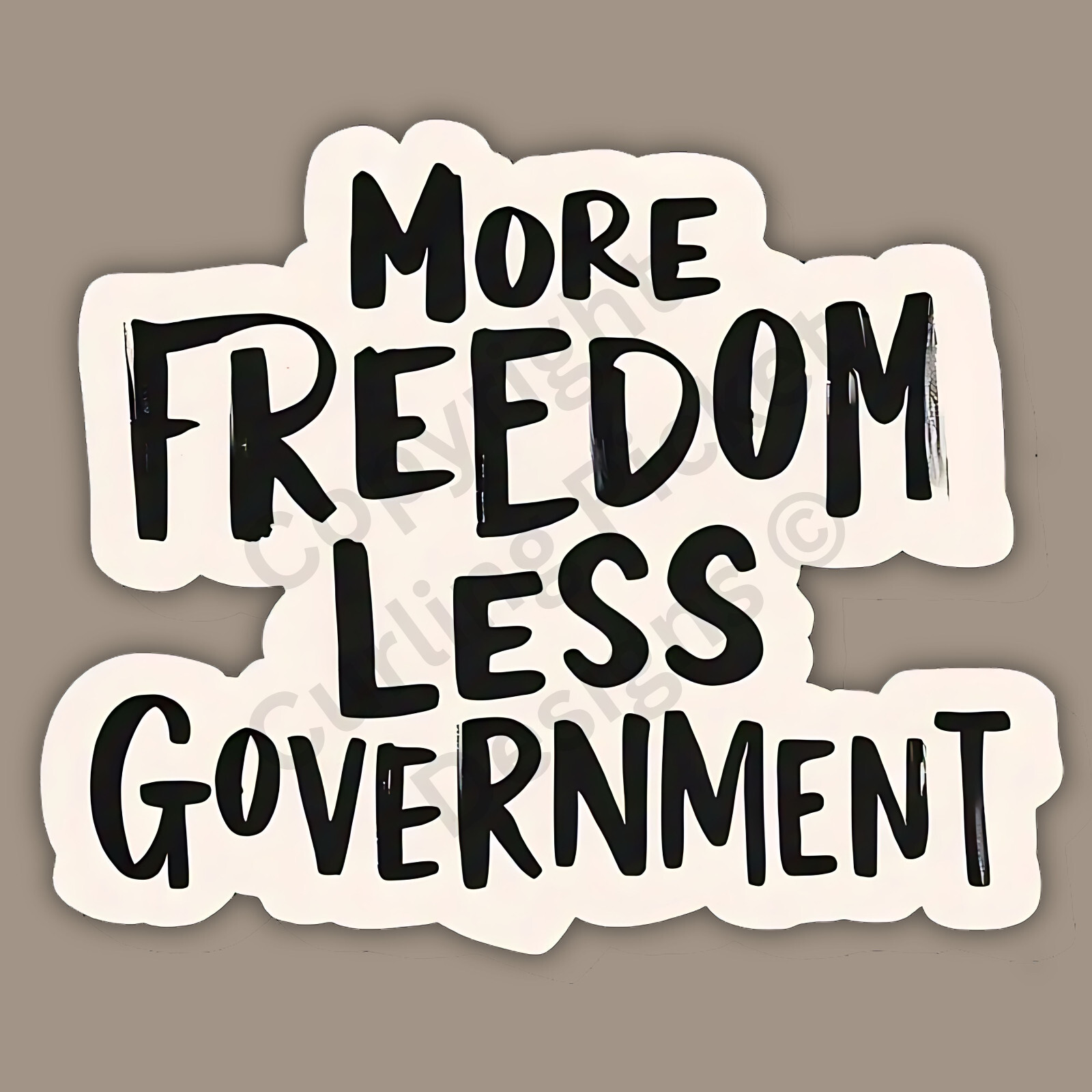 More Freedom Less Government Political Election 2024 3&Prime; Vinyl Sticker