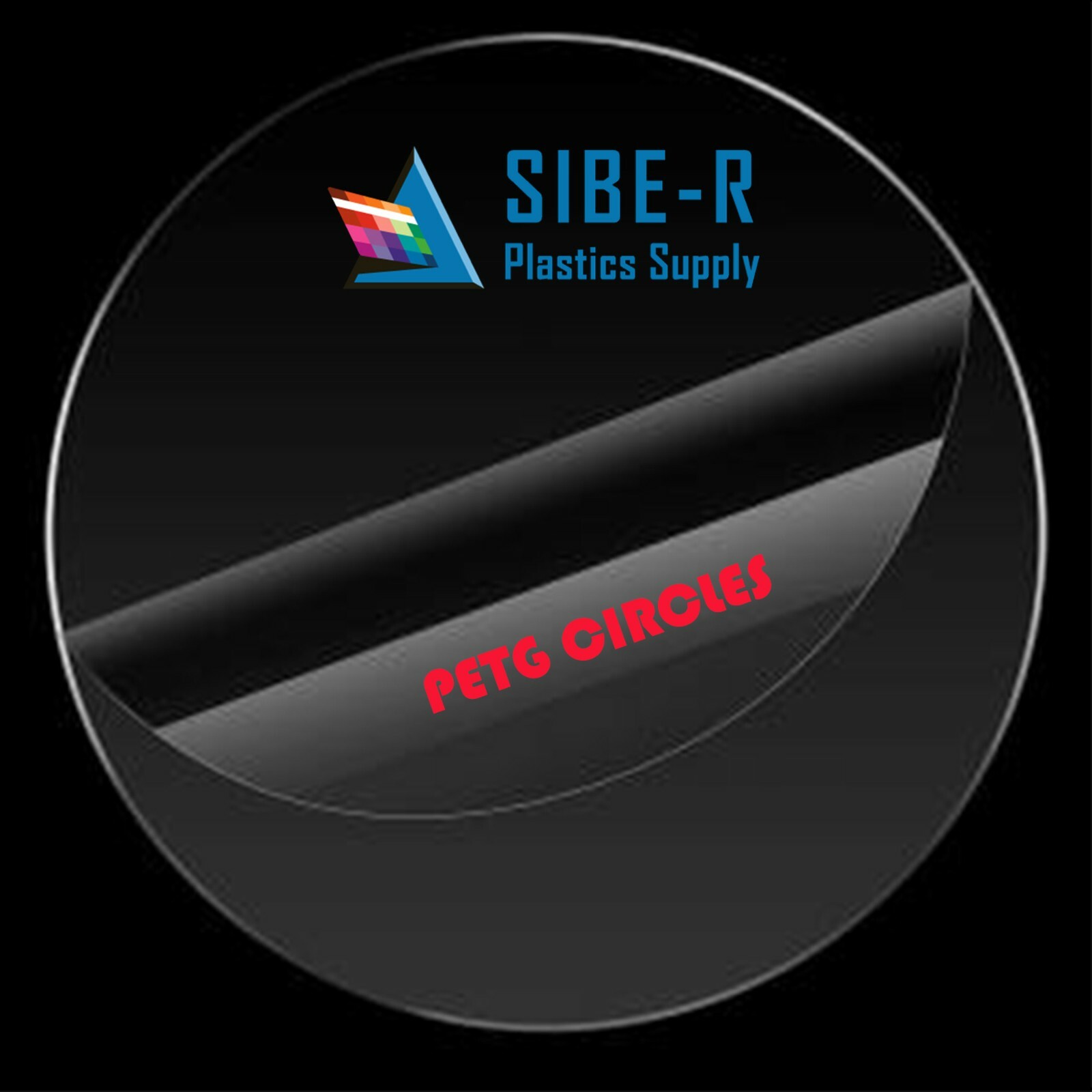 PETG Plastic Sheet – 0.060&Prime; (1.5mm) Thick – Clear – Circle Disc (All Diameters)