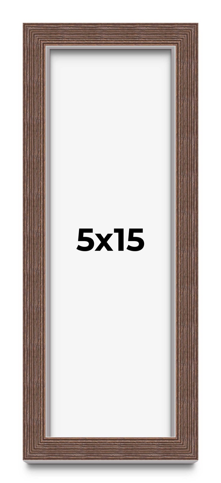 5×15 In Shadow Box Frame Brown | 1.125 inches Deep Real Wood Rustic Shadowbox Di