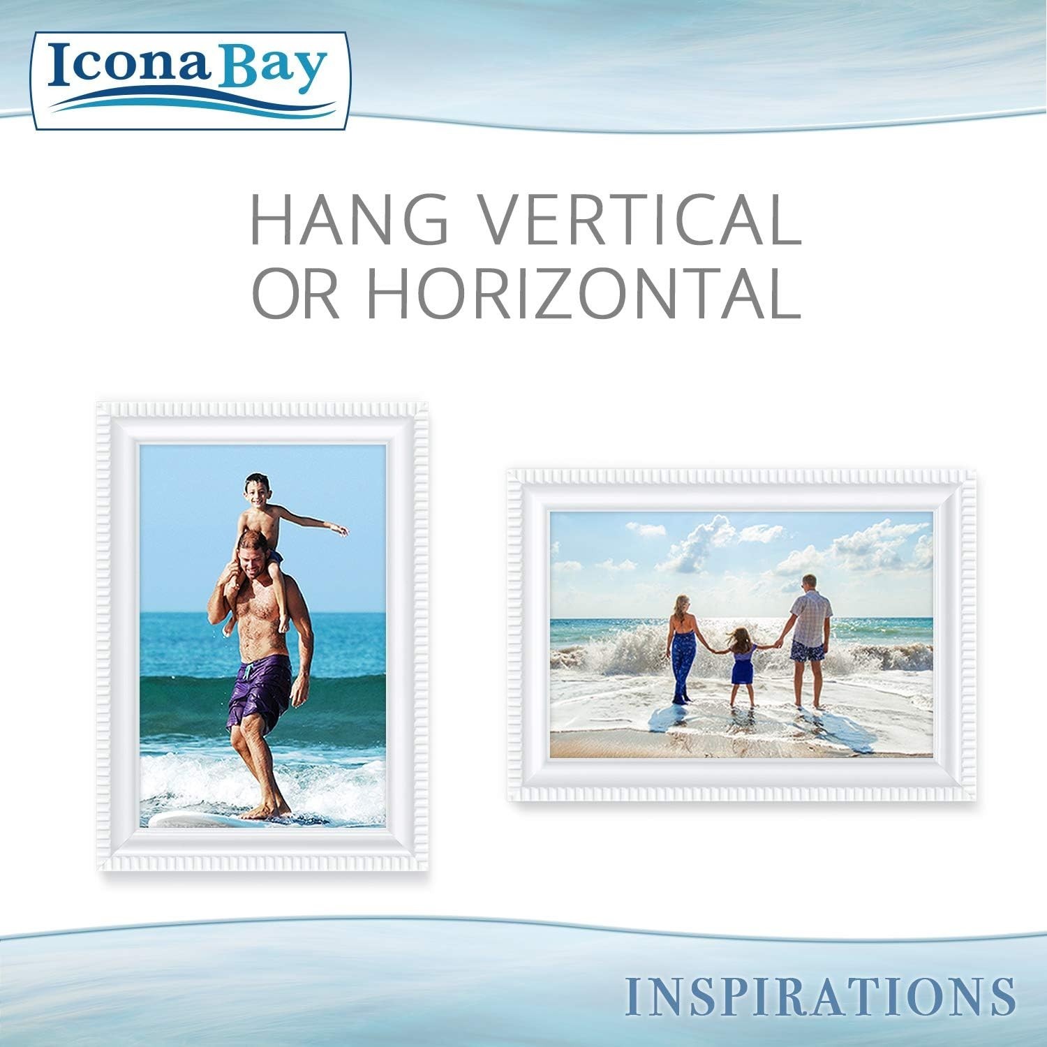 4×6 White Picture Frame with Easel Back for Vertical or Horizontal Display