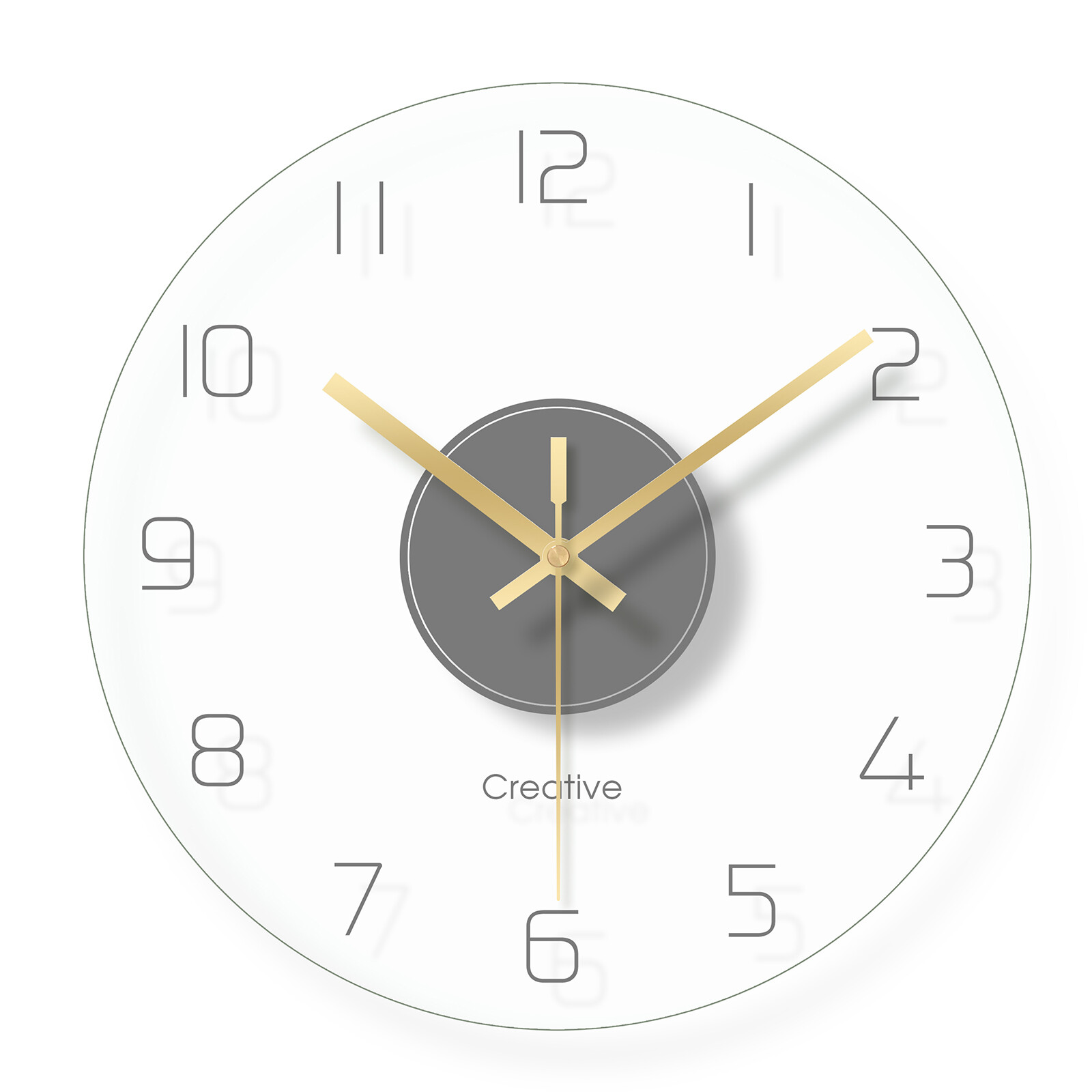 30cm Ultra Thin Design Wall Clock Large Modern Home Office Round Wall Clock