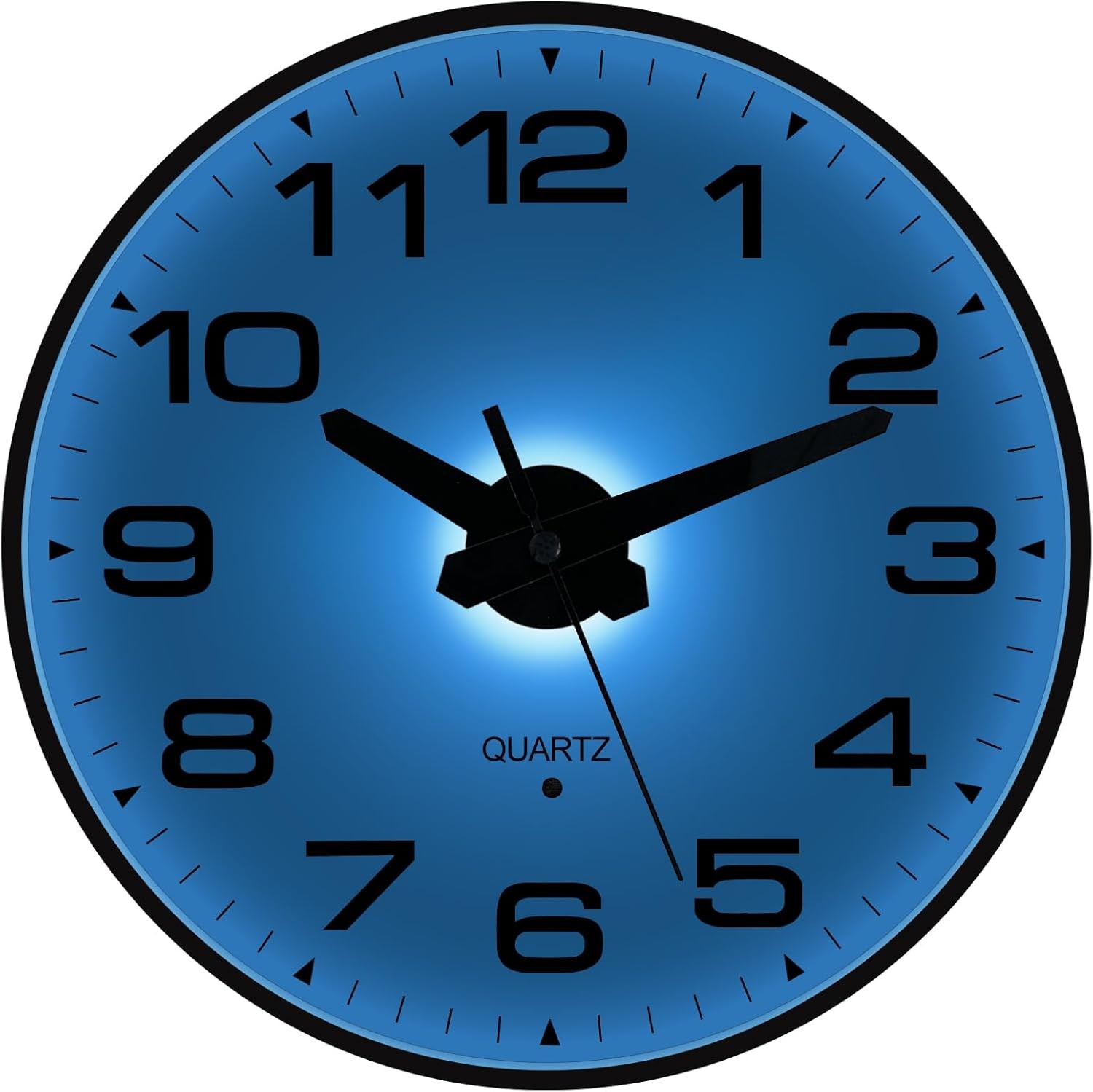 Night Light Wall Clocks Battery Operated, 8 Inch Silent Wall Clock for Bedroom N