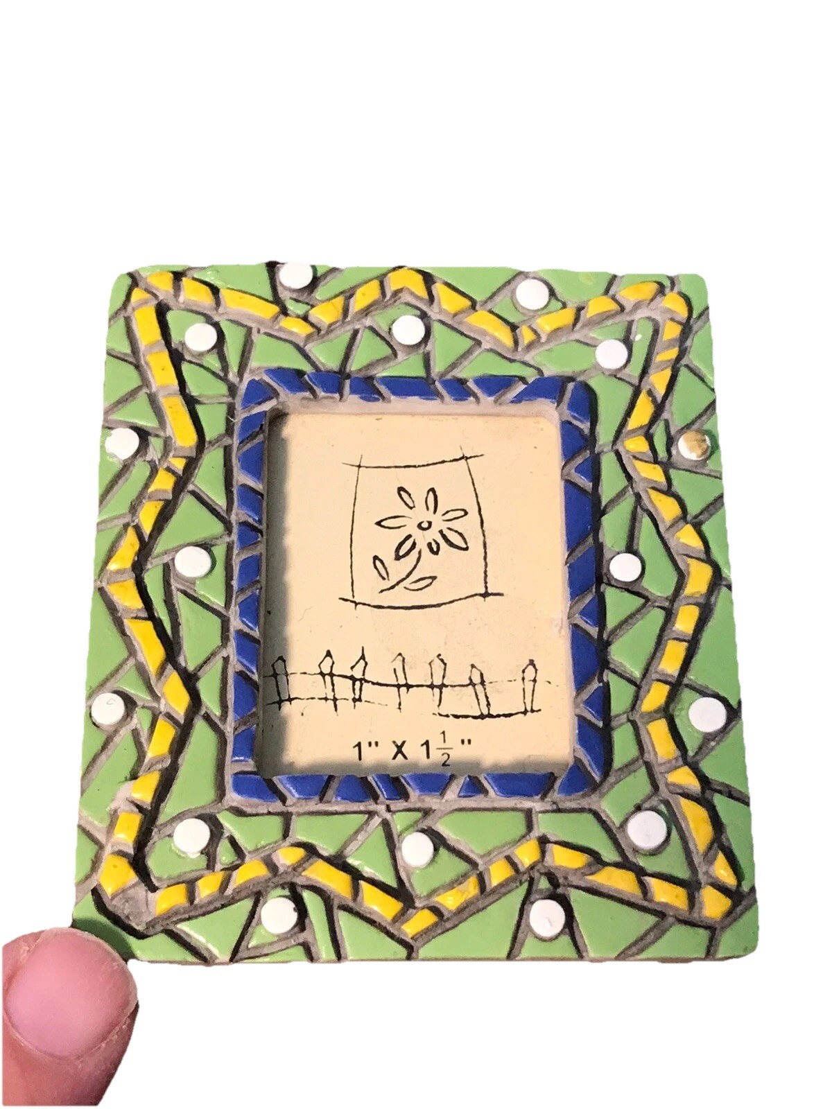 Picture Frames 1.5” x 1” Tile-like Set Of 2 Miniature Vintage