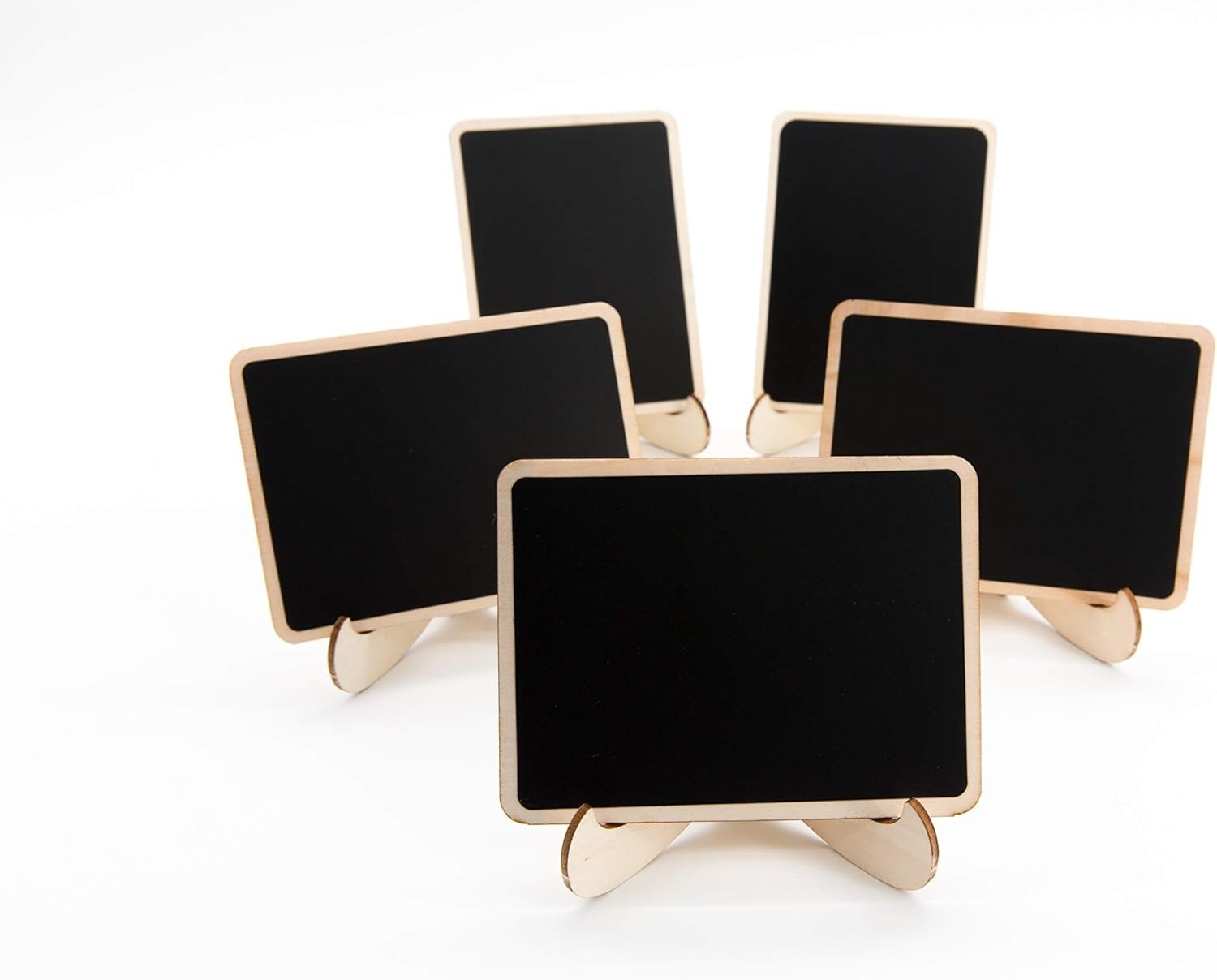 Versatile 10 Pack Mini Chalkboard Easel Signs – For Weddings & Table Labels