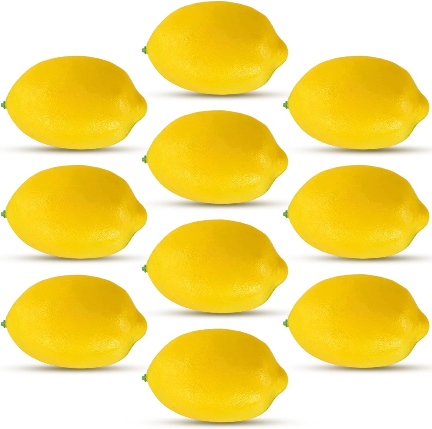 Lifelike Yellow Artificial Lemons – 10 Pcs Stunning Fake Fruit for All Occasions