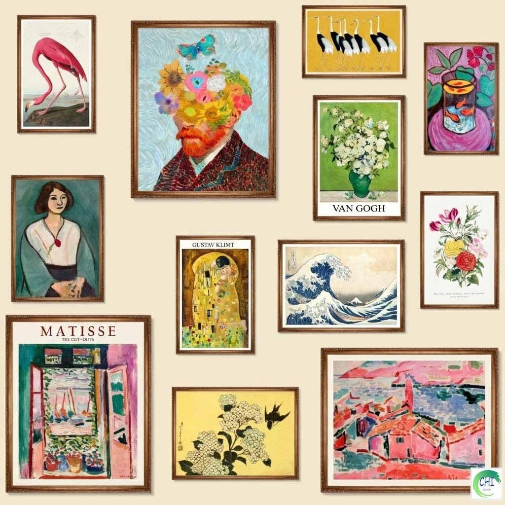 12 Pcs Eclectic Wall Decor, Eclectic Home Decor, Maximalist Decor, Vintage Wall