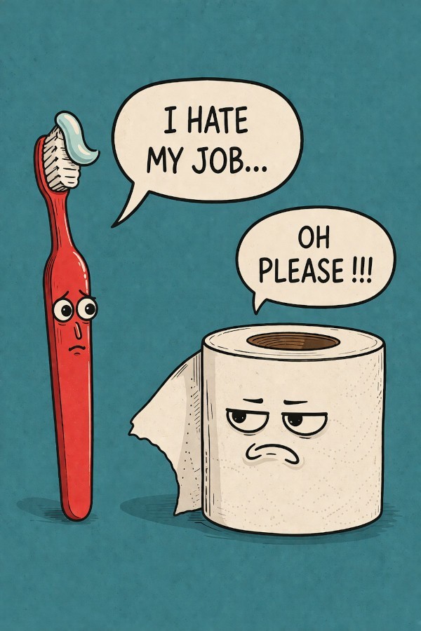 Funny I Hate My Job Bathroom Wall Art Toilet Humor Gift Poster Print Canvas
