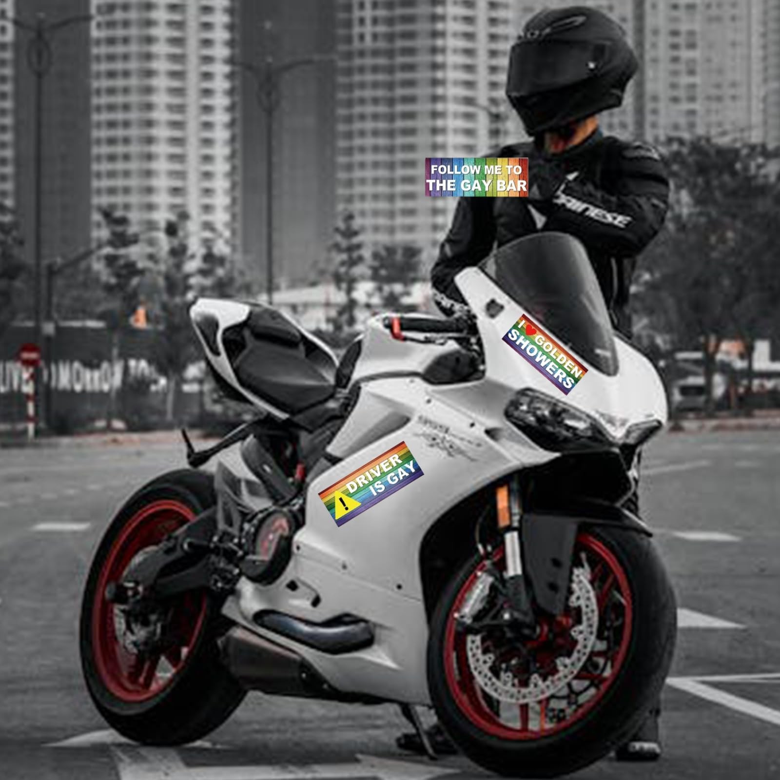 10-Pack LGBT Magnetic Bumper Stickers for Cars Computers Motorcycles