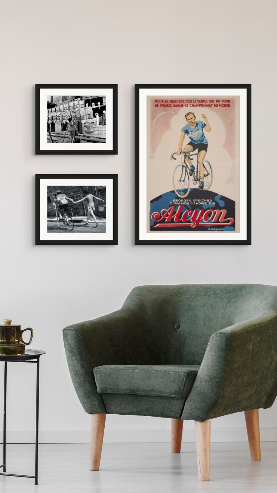 1954 Tour de France, Federico Bahamontes, Vintage Cycling Print, 8 x 10 inches