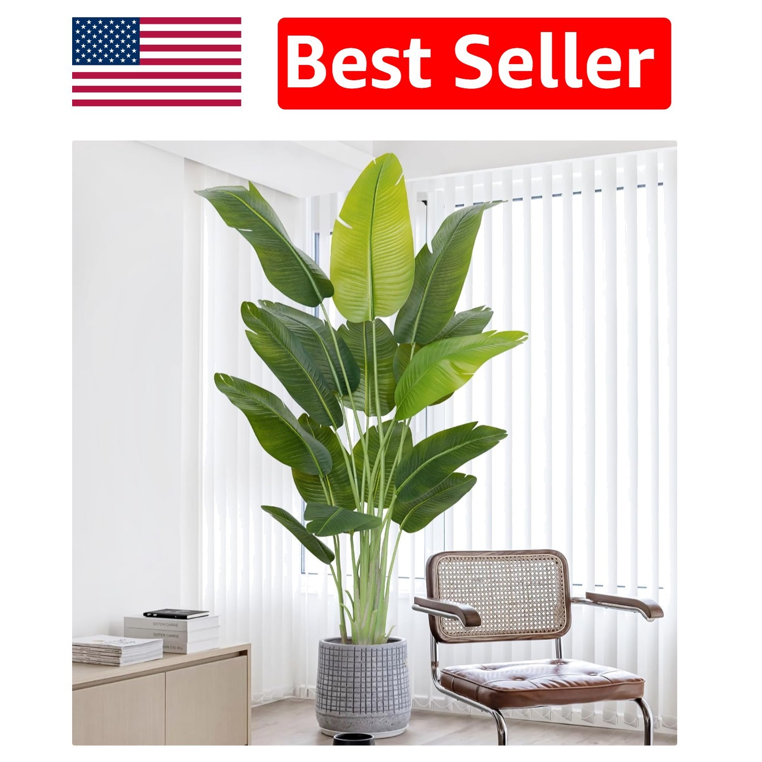 Stunning 6.6ft Artificial Bird of Paradise Plant – Low Maintenance Oasis