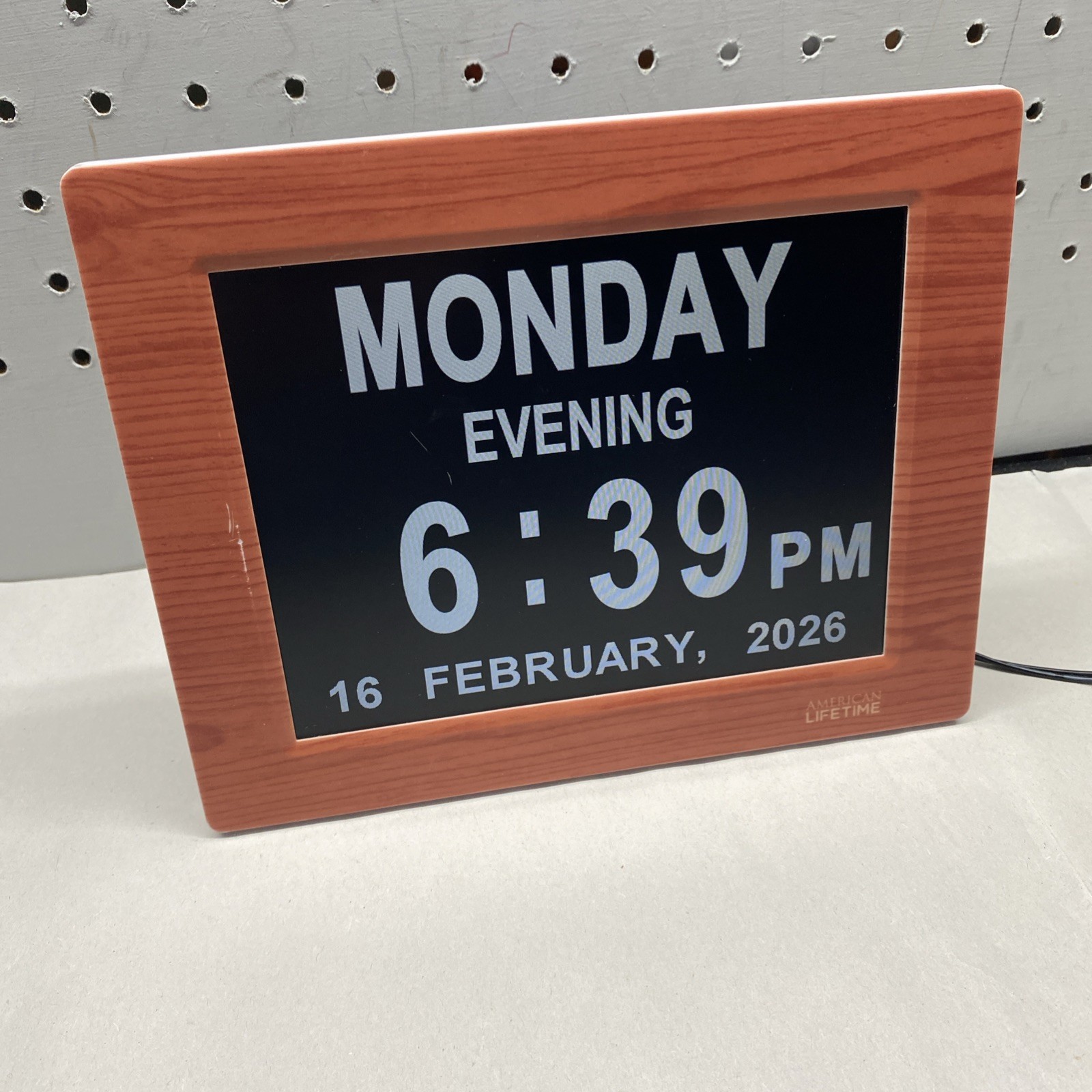 American Lifetime Digital Calendar Day Clock Alarm