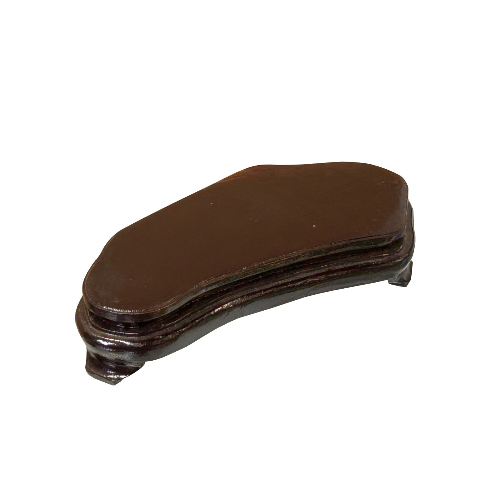 8&Prime; Dark Brown Wood Irregular Shape Display Stand Riser Easel ws4131
