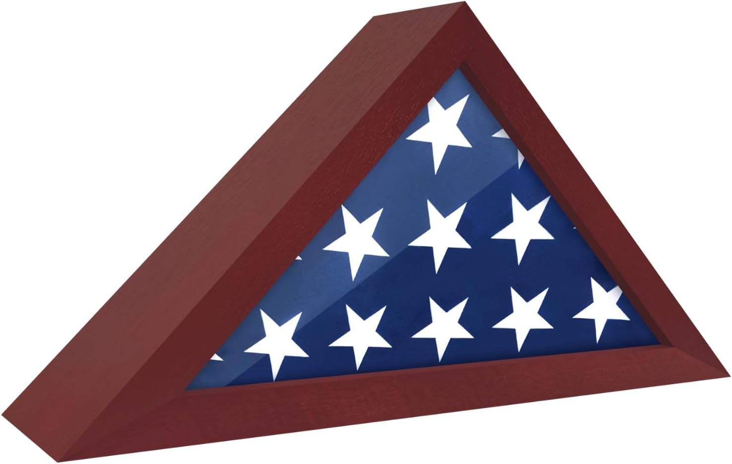 Flag Case – Small Solid Wood Military Flag Display Case for 3&rsquo;X5&prime; American