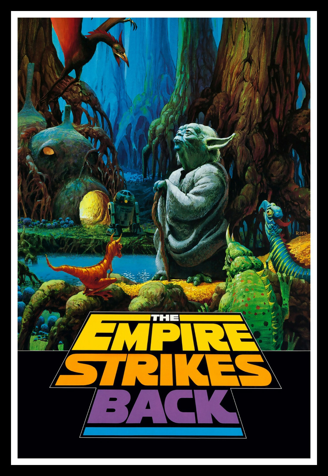 Star Wars Empire Strikes Back Yoda Movie Poster Print & Unframed Canvas Prints