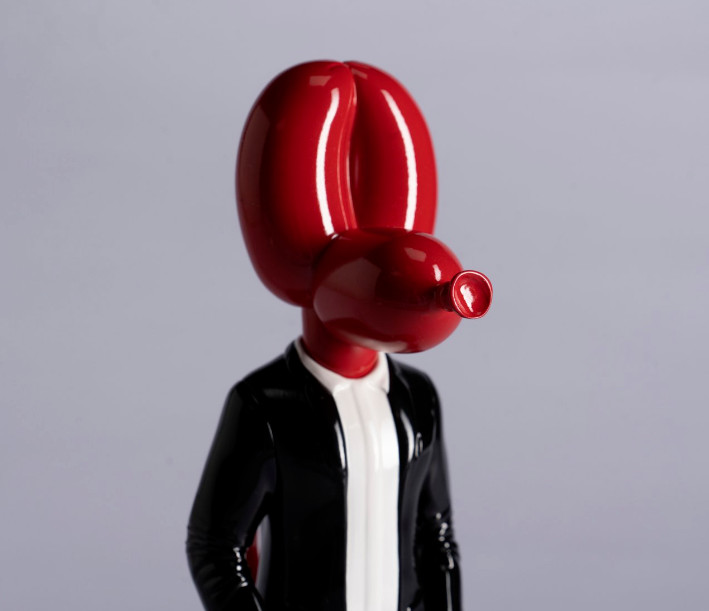 Tall Balloon Dog Sculpture Statue Figure Art Home Decor Gentleman Balloon Dog