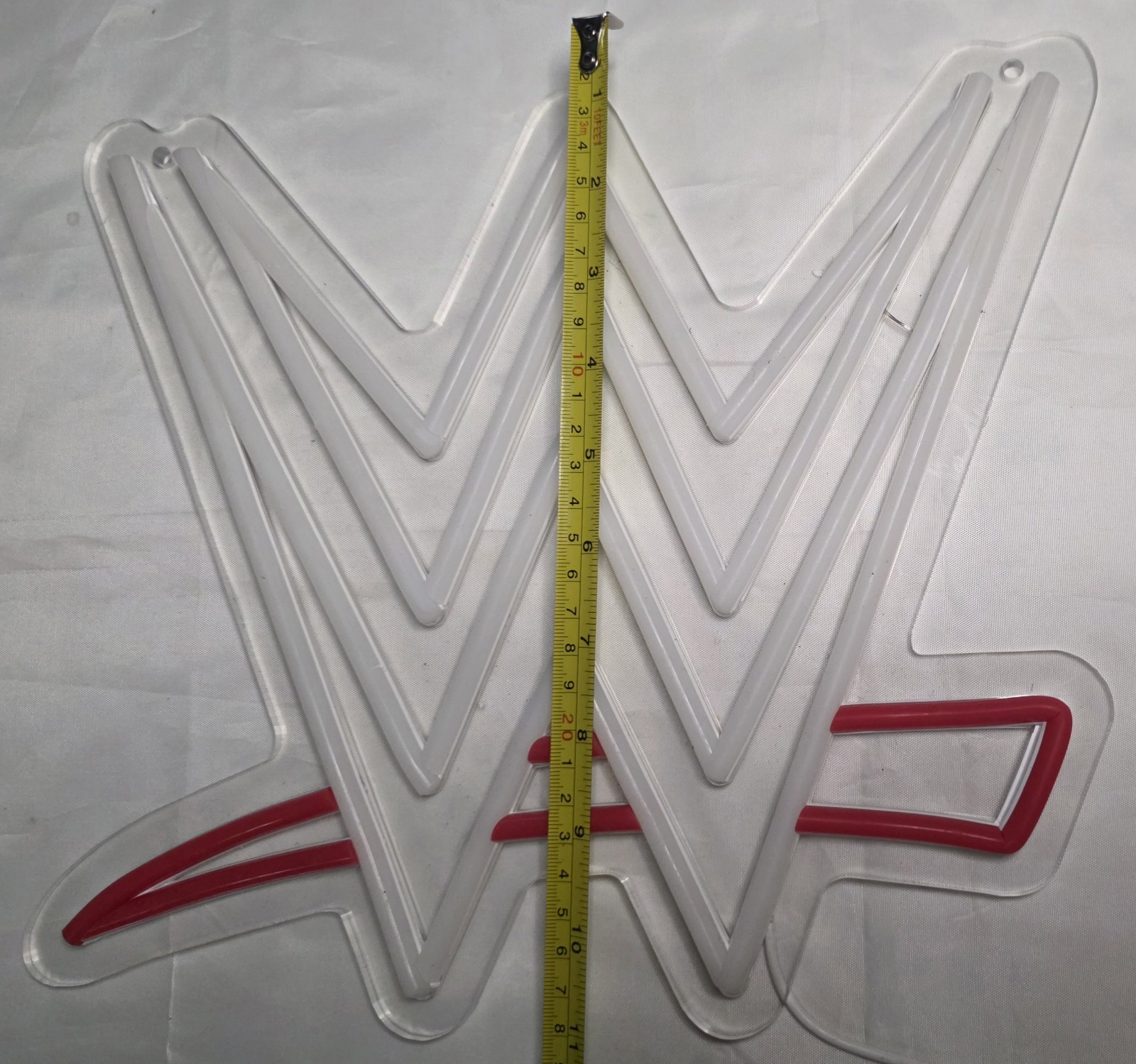 WWE White & Red Custom Illuminated Glowing LED Neon Wall Art Sign 12&Prime;x11&Prime;