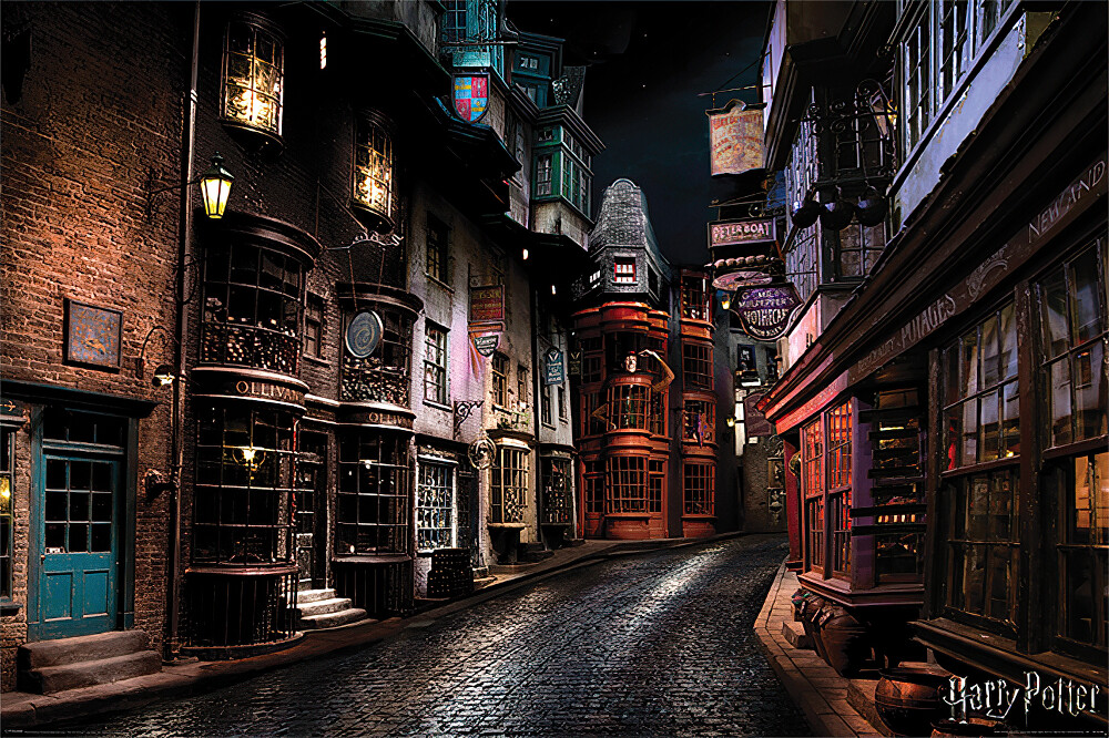 Harry Potter – Movie Poster / Print (Diagon Alley) (Size: 36&Prime; X 24&Prime;)