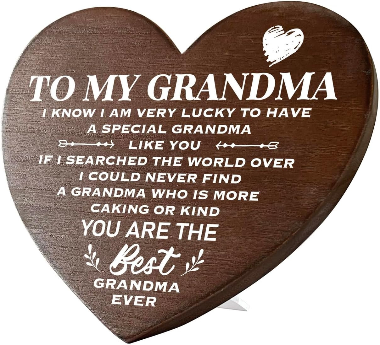 Wooden Heart Table Decor – Heartwarming Gift for Grandma on Special Occasions