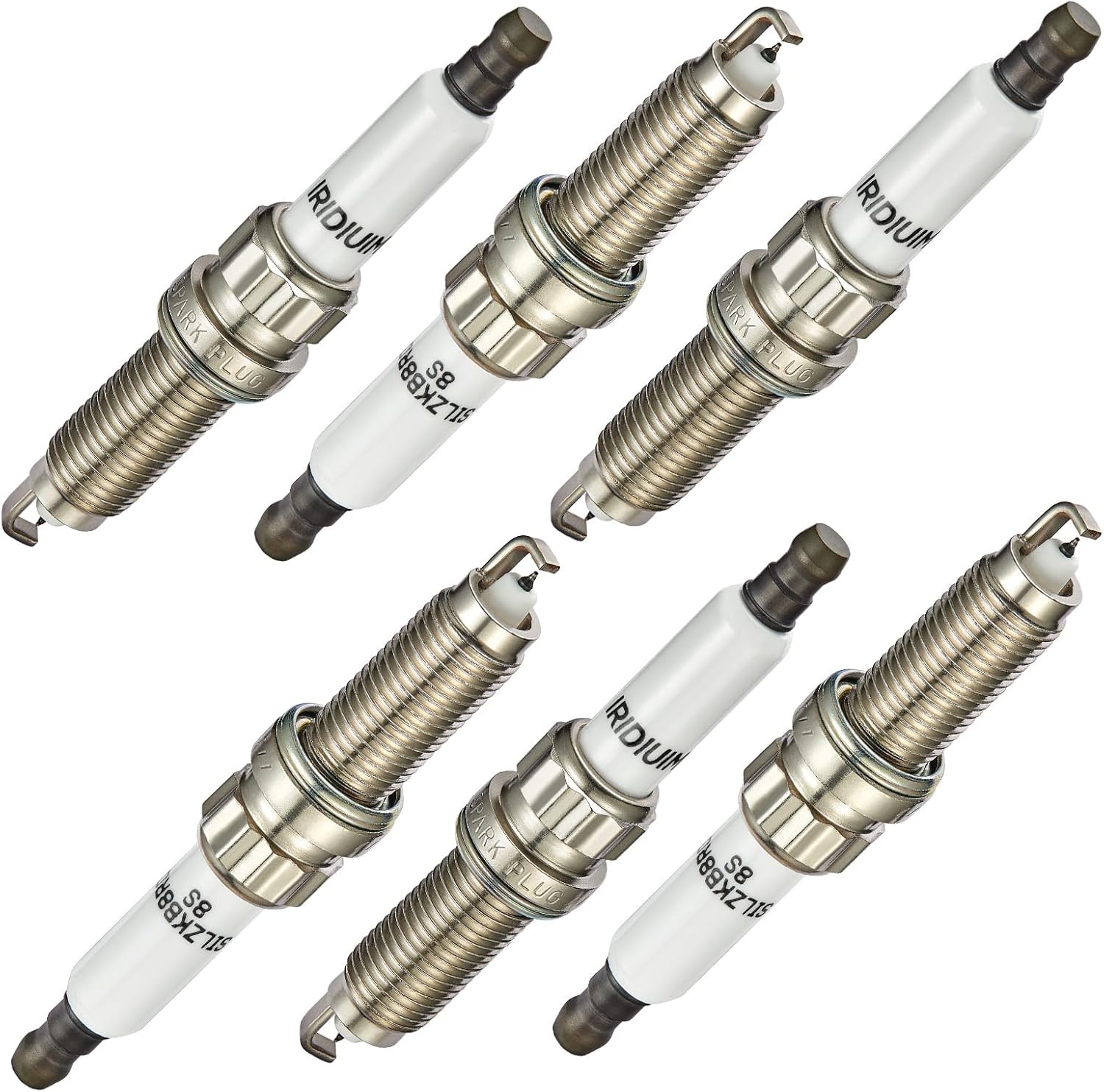 BDFHYK Set of 6 Iridium Spark Plug Compatible with BMW X3 X4 X5 X6 135i 335i 435