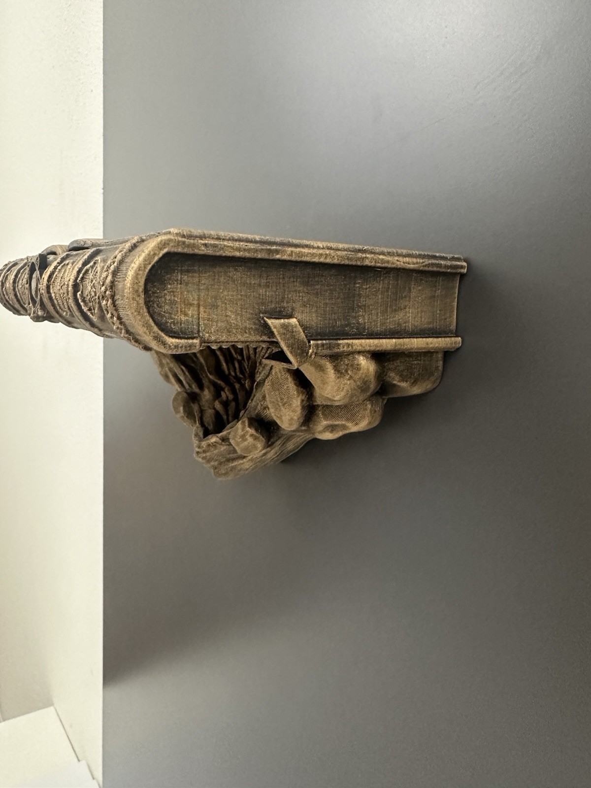 Spellbook Wall Shelf Gothic Fantasy Wizard Gamer Room Decor Medieval