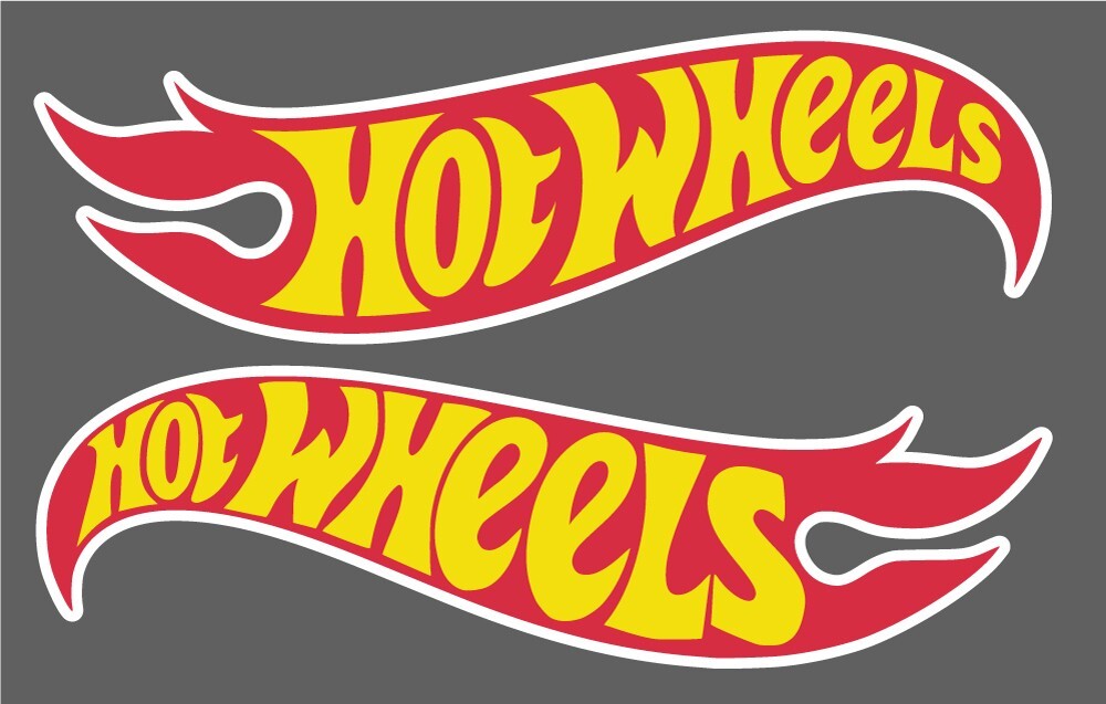 Hot wheels logos 8&Prime;l x 2.5&Prime;h (each decal) left and right side decal sticker