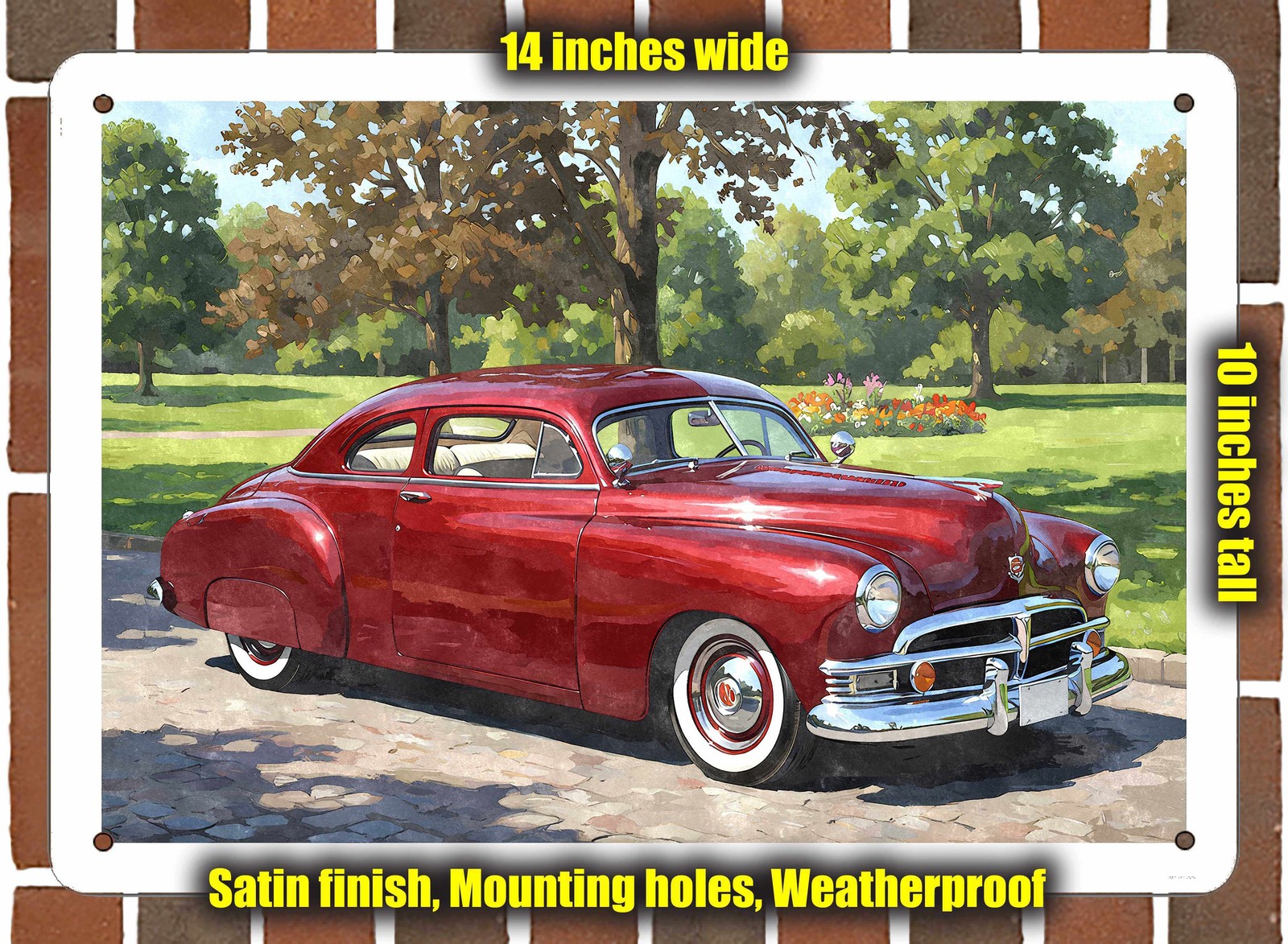 Metal Sign – 1949 Chevrolet Watercolor – 14×10