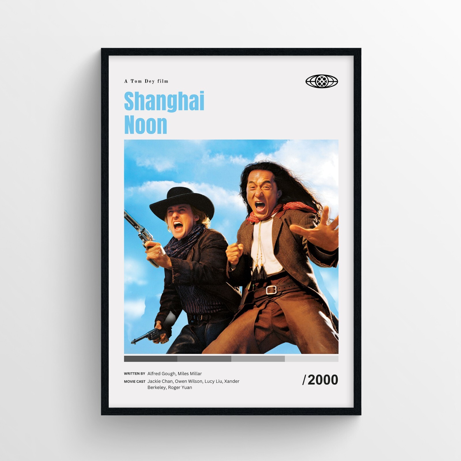 Shanghai Noon Movie Poster Print, Wall Art – Unframed