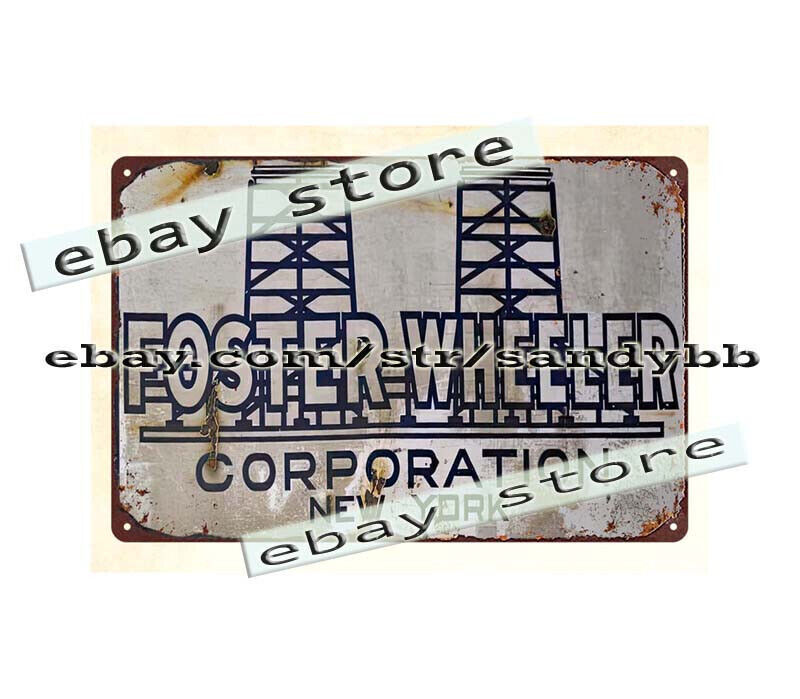 Foster Wheeler NEW YORK metal tin sign inspirational collectibles signs