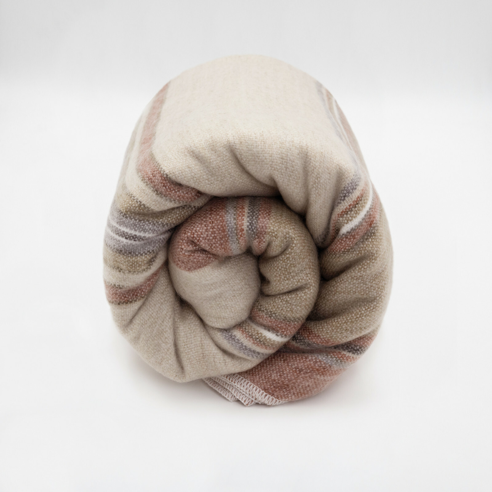SOFT & WARM STRIPED ALPACA LLAMA WOOL BLANKET QUEEN BED SOFA EARTH TONES