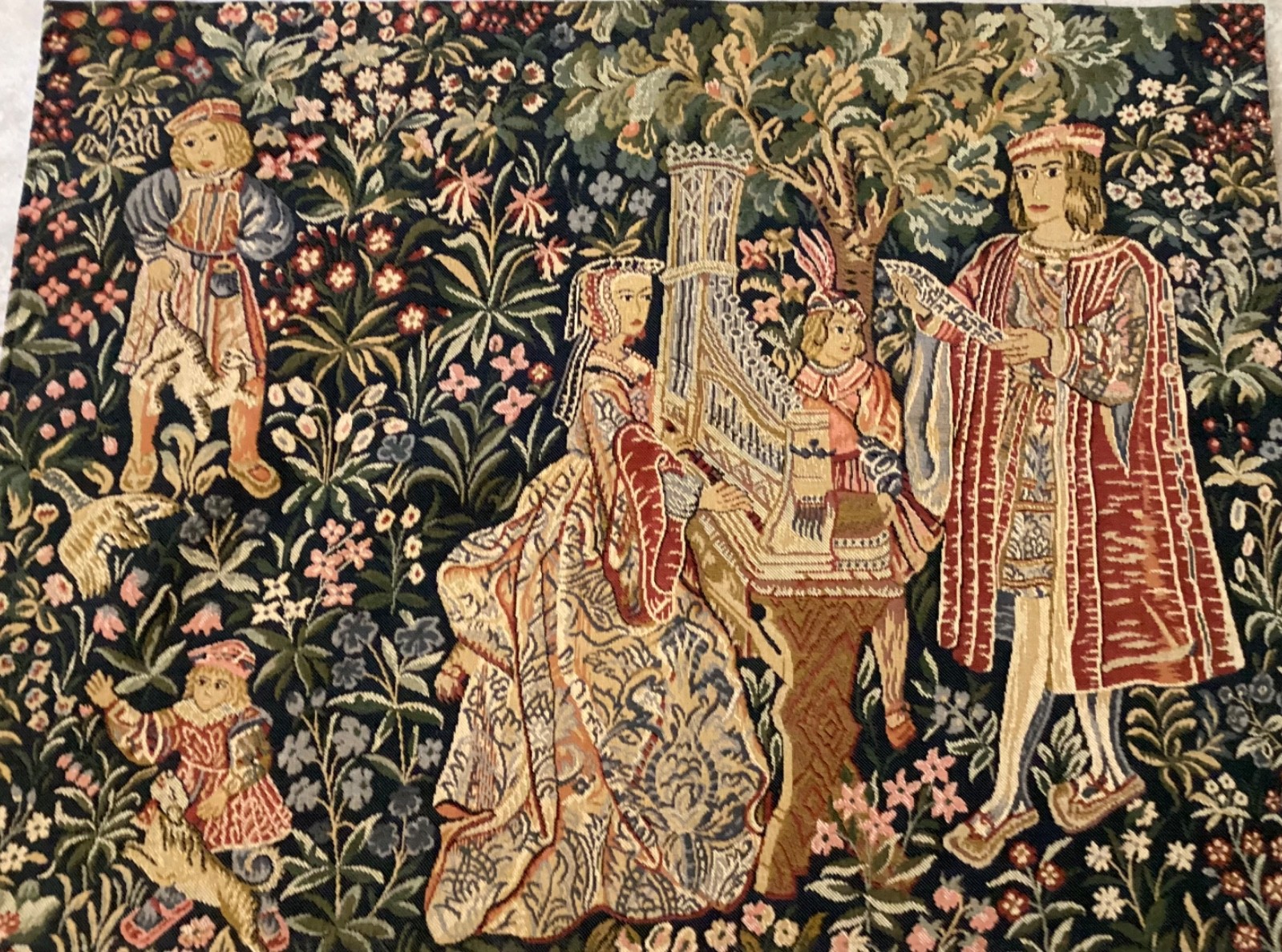 Wall Hanging Tapestry The Concert Made in France 28 x 38 « 