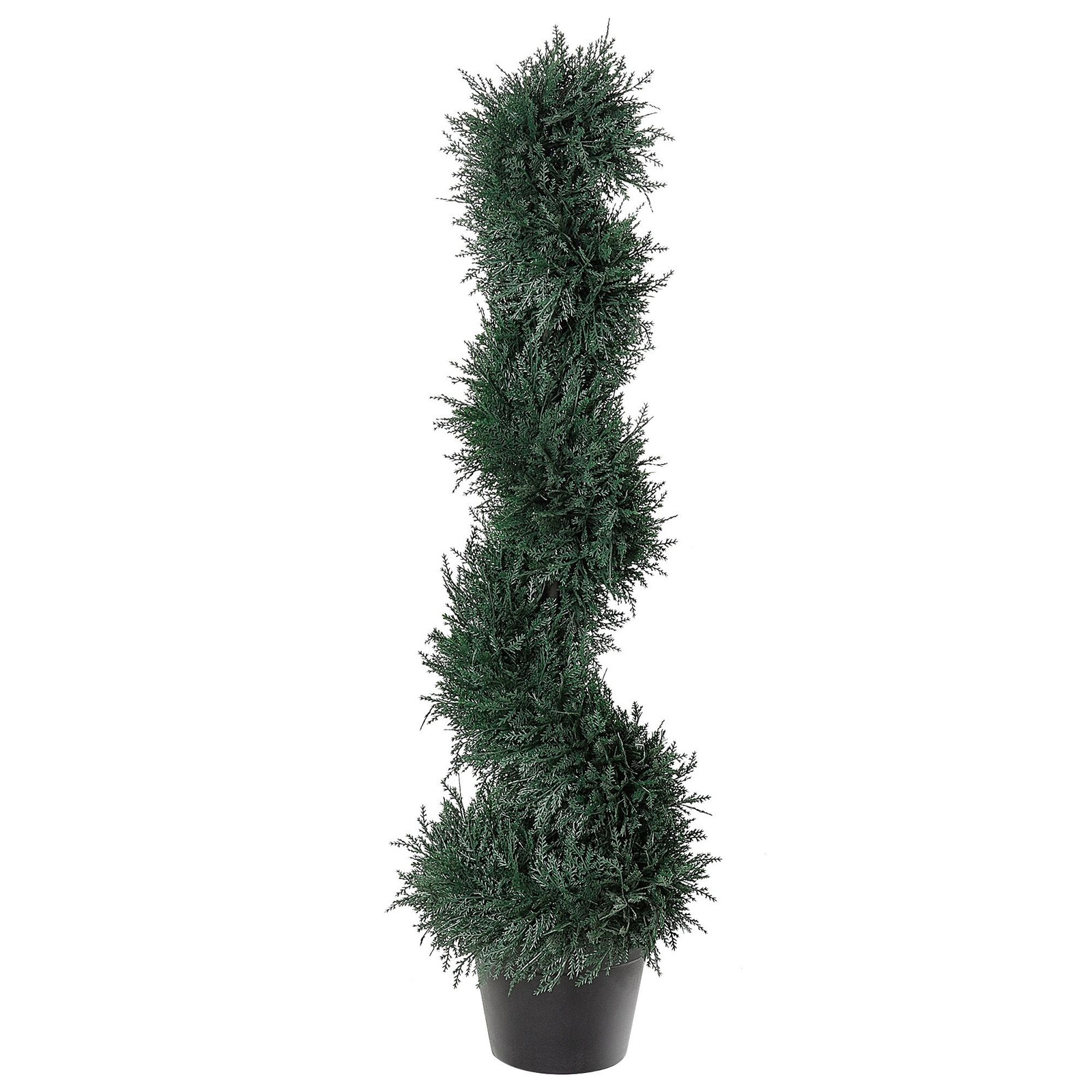 Easy-Care Spiral Artificial Cedar Tree 35.5in Height 7in Diameter