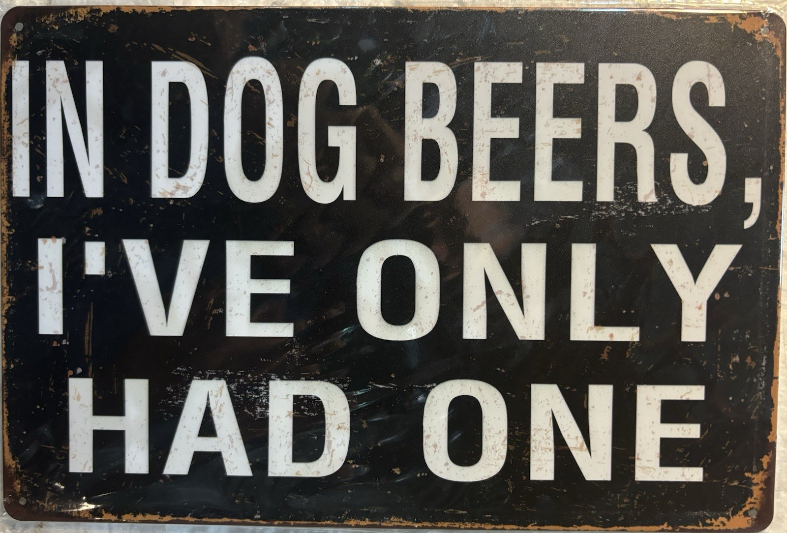 TIN SIGN 8×12 Dogs Beer Funny Alcohol Bar Liquor Garage Pets Man Cave DD22