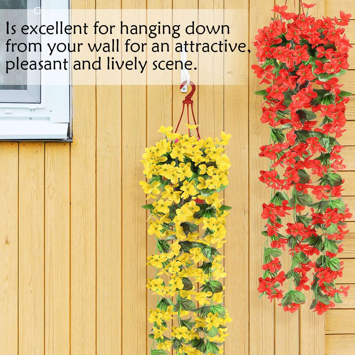 Fake Artificial Hanging Flowers Vine Plant Home Garden Decor Outdoor Indoor LOT