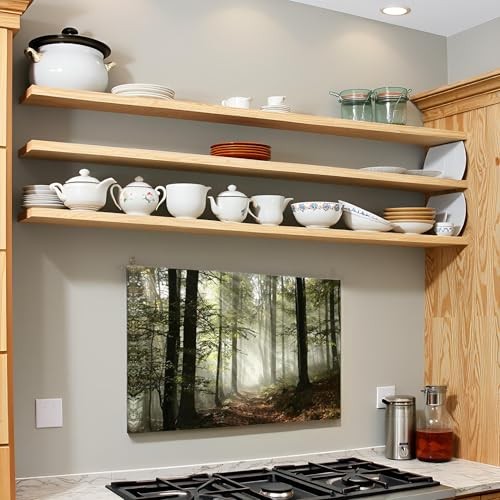 Foggy Forest Trees Farmhouse Rustic Canvas 28L » x 20W » Forest Canvas Wall Art